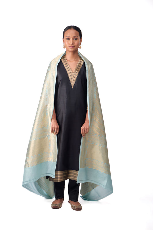 Sea Green Katan Silk Dupatta