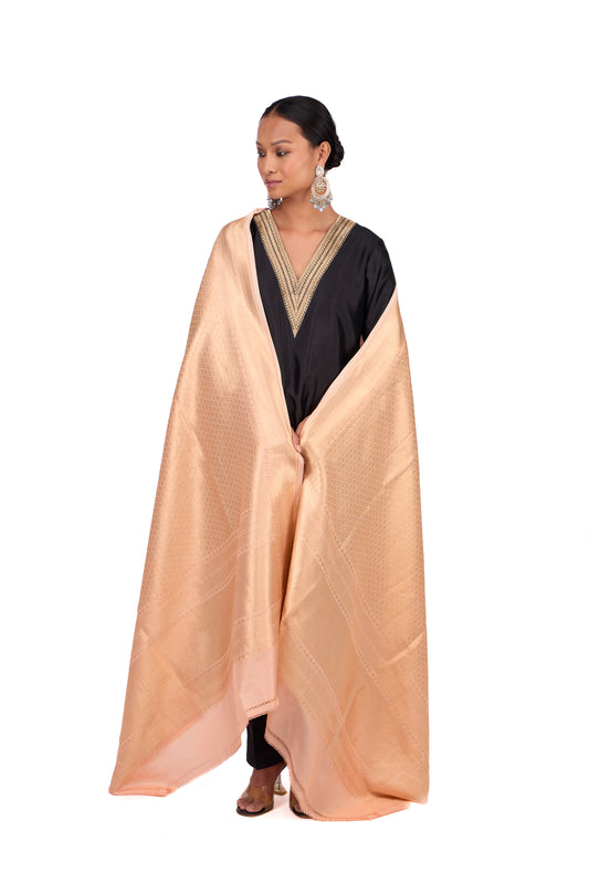 Peach Katan Silk Dupatta