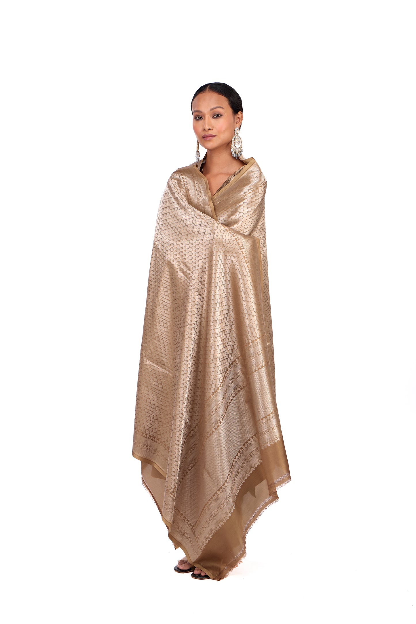 Brown Katan Silk Dupatta