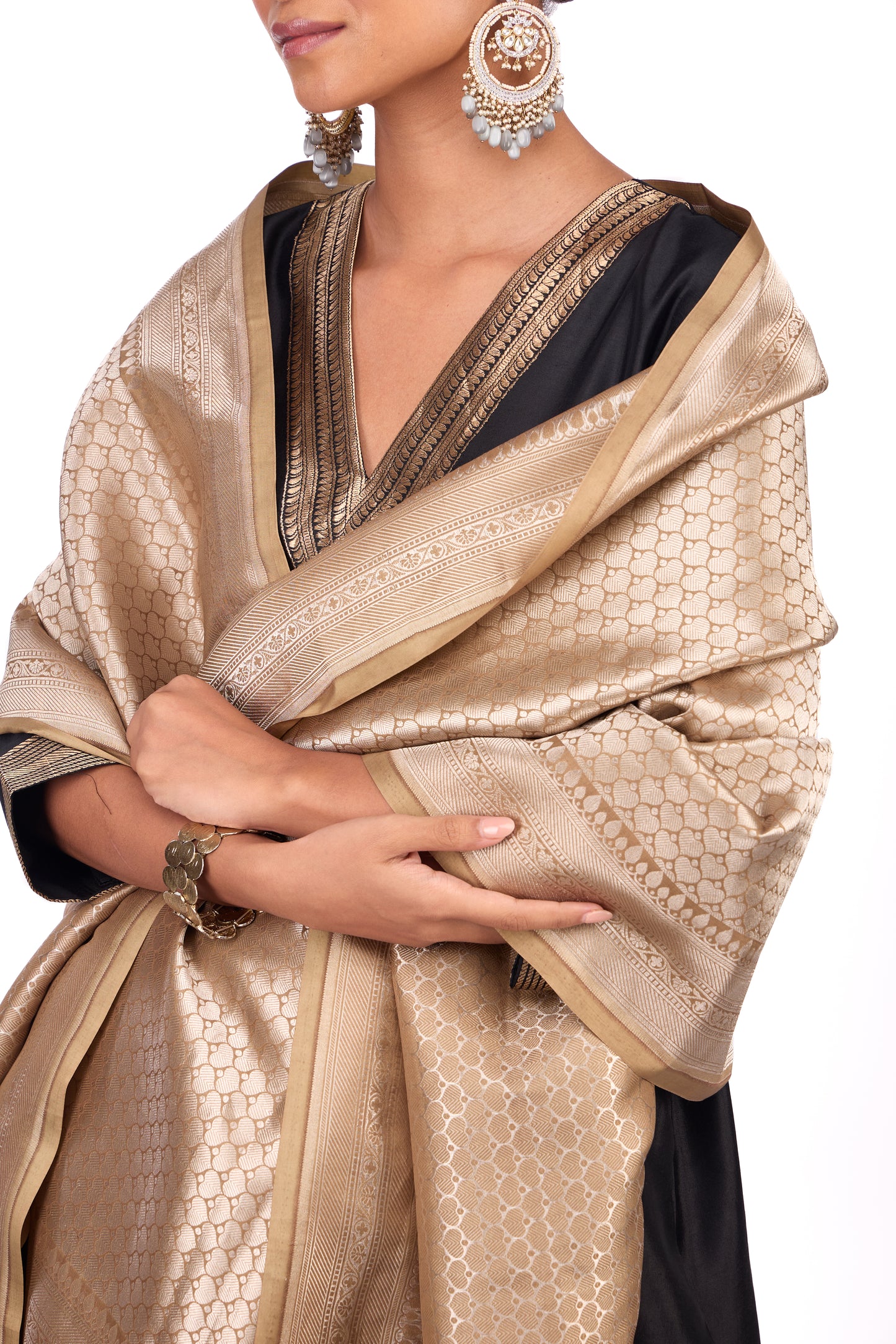 Brown Katan Silk Dupatta