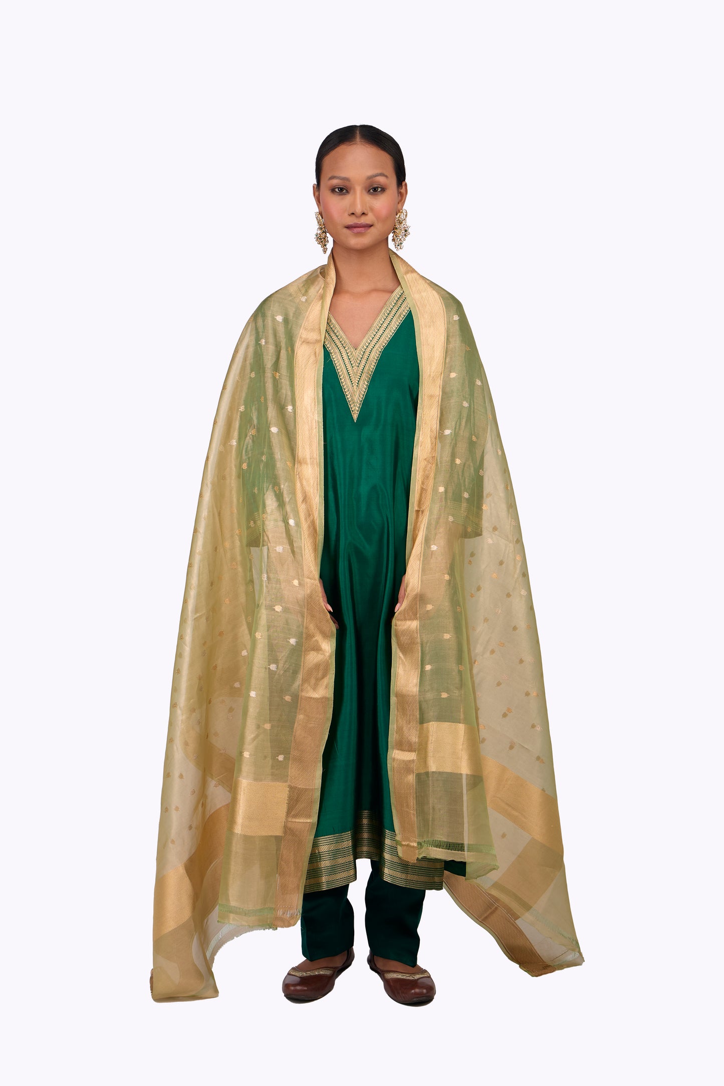 Gold Organza Dupatta