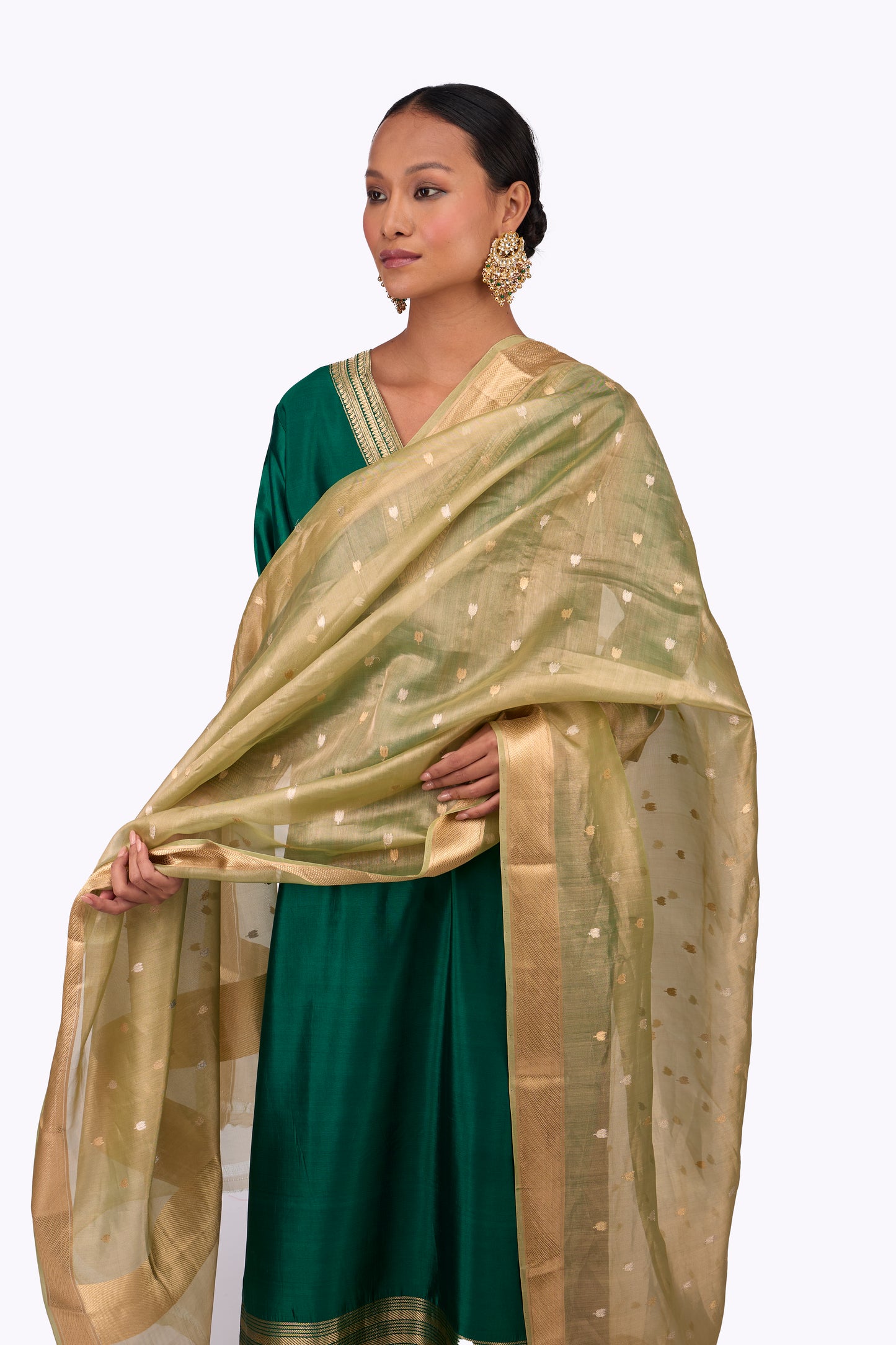 Gold Organza Dupatta