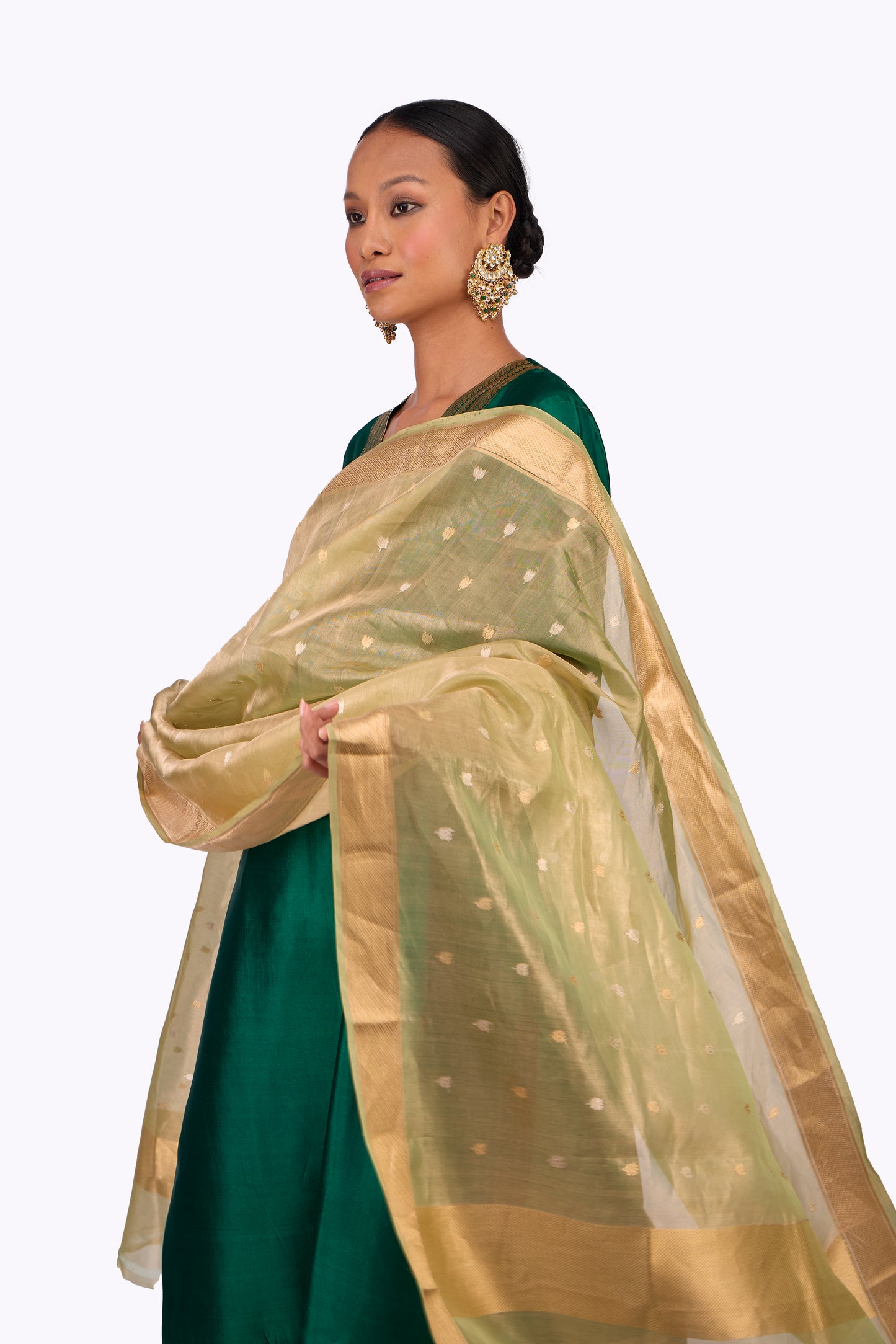 Gold Organza Dupatta