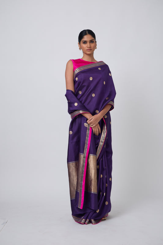 Purple Silk Saree