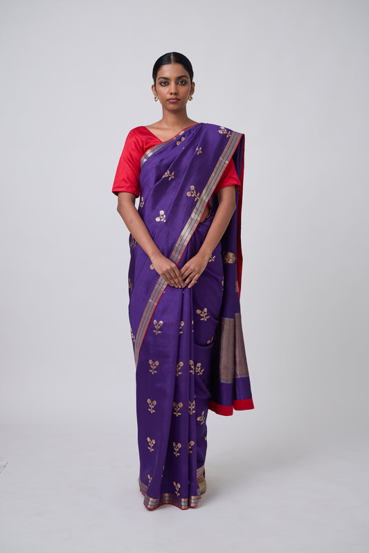 Purple Silk Saree