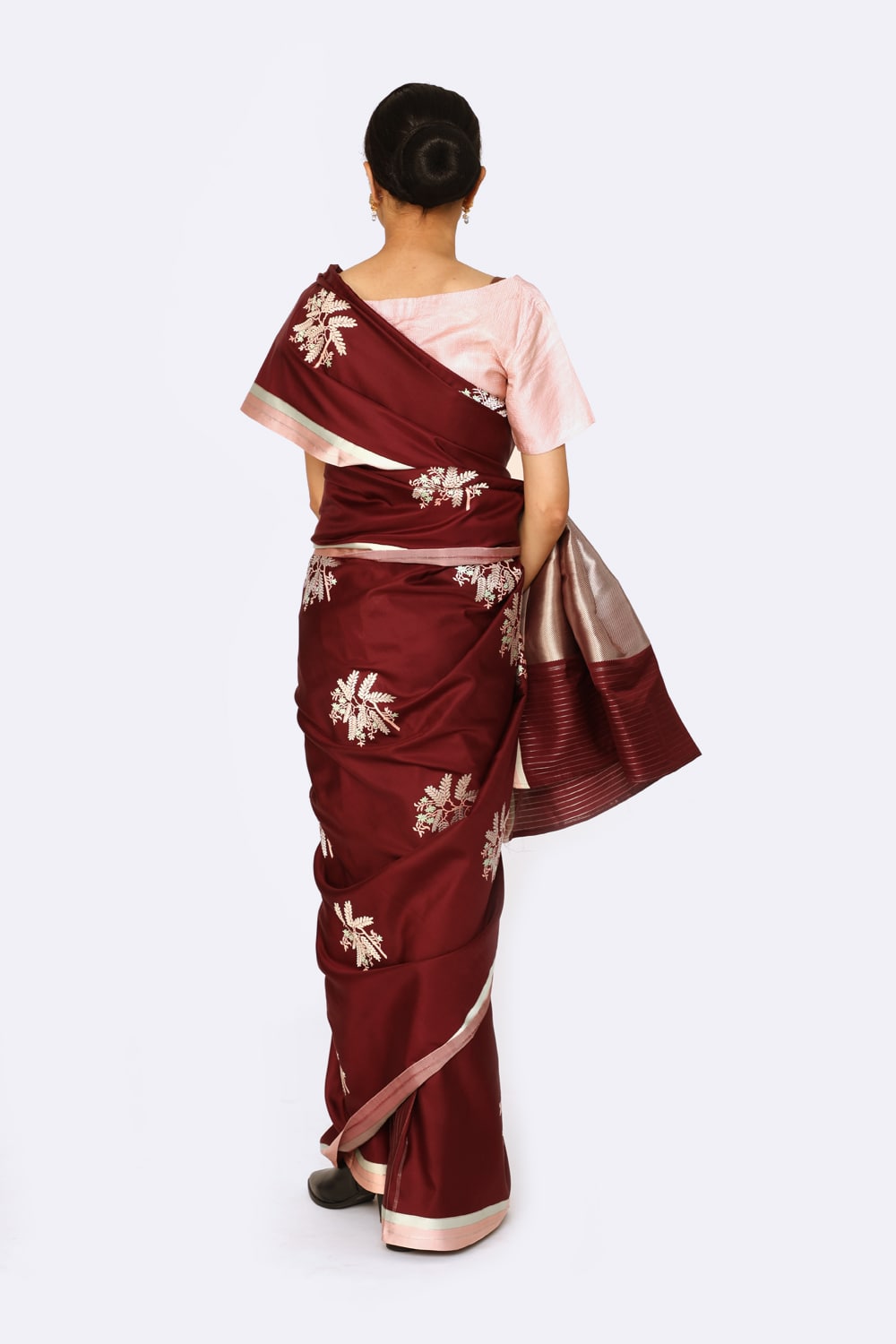 KETKI - Dark Wine Saree