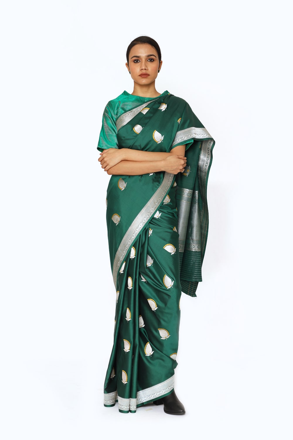 PALLAVI - Emerald Green Saree