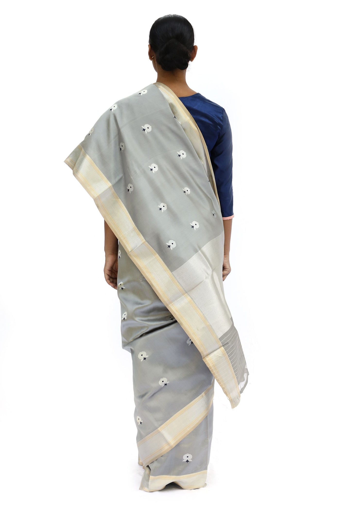 Palasha - Silver Gray Saree