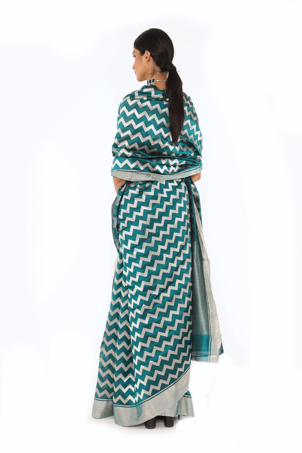 Niketa - Emerald Green Saree