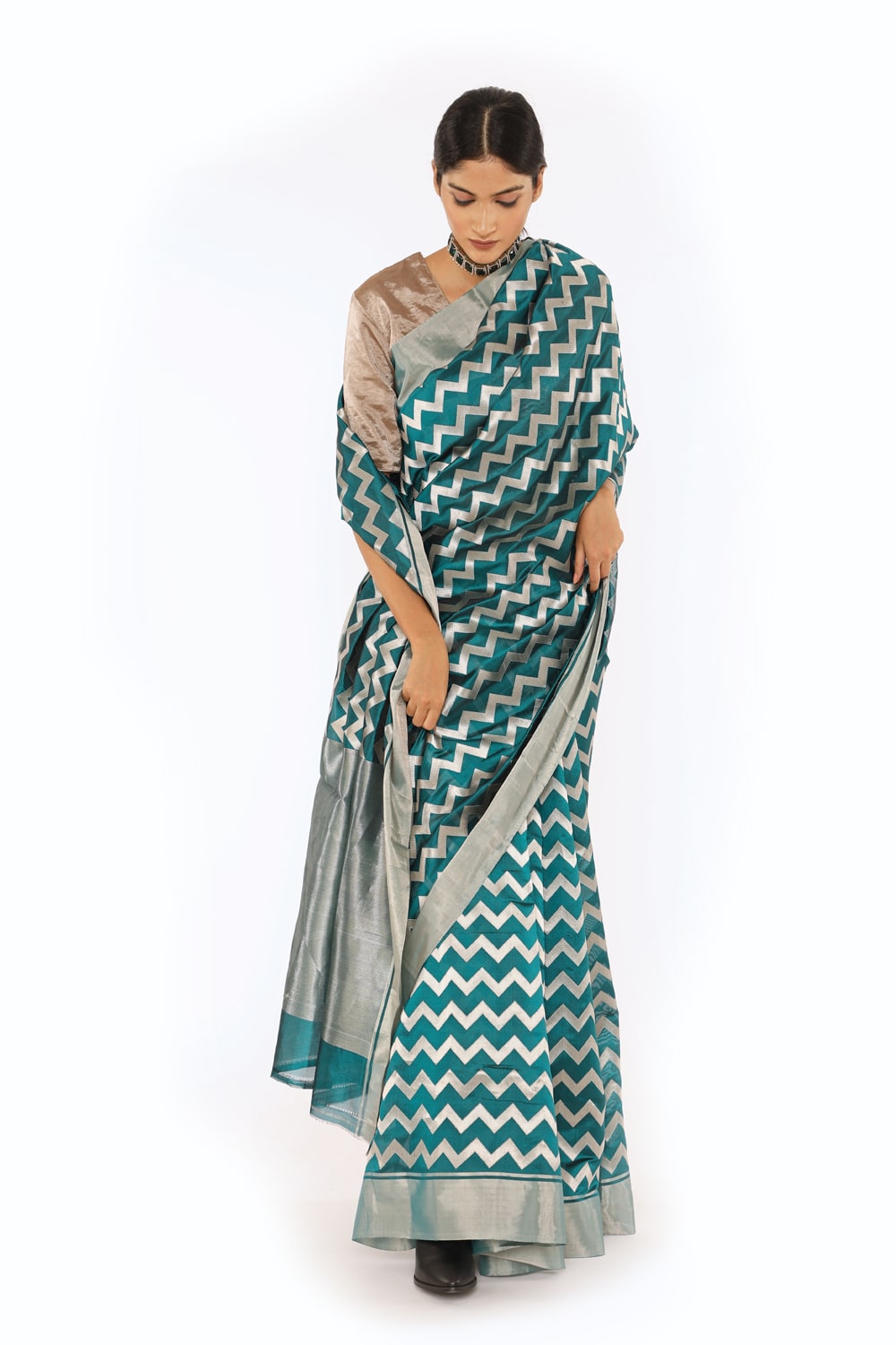 Niketa - Emerald Green Saree