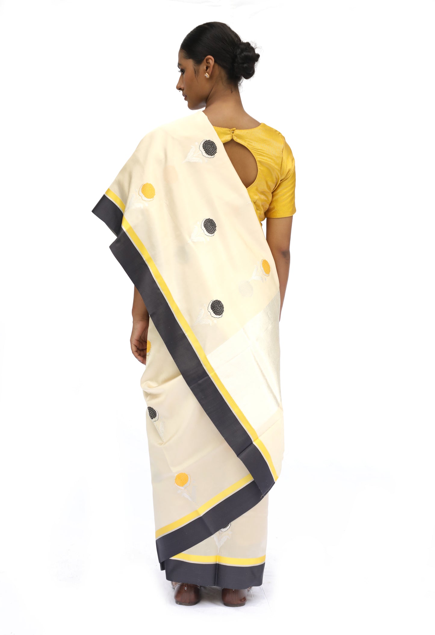 ARJUNA- Ivory white Saree