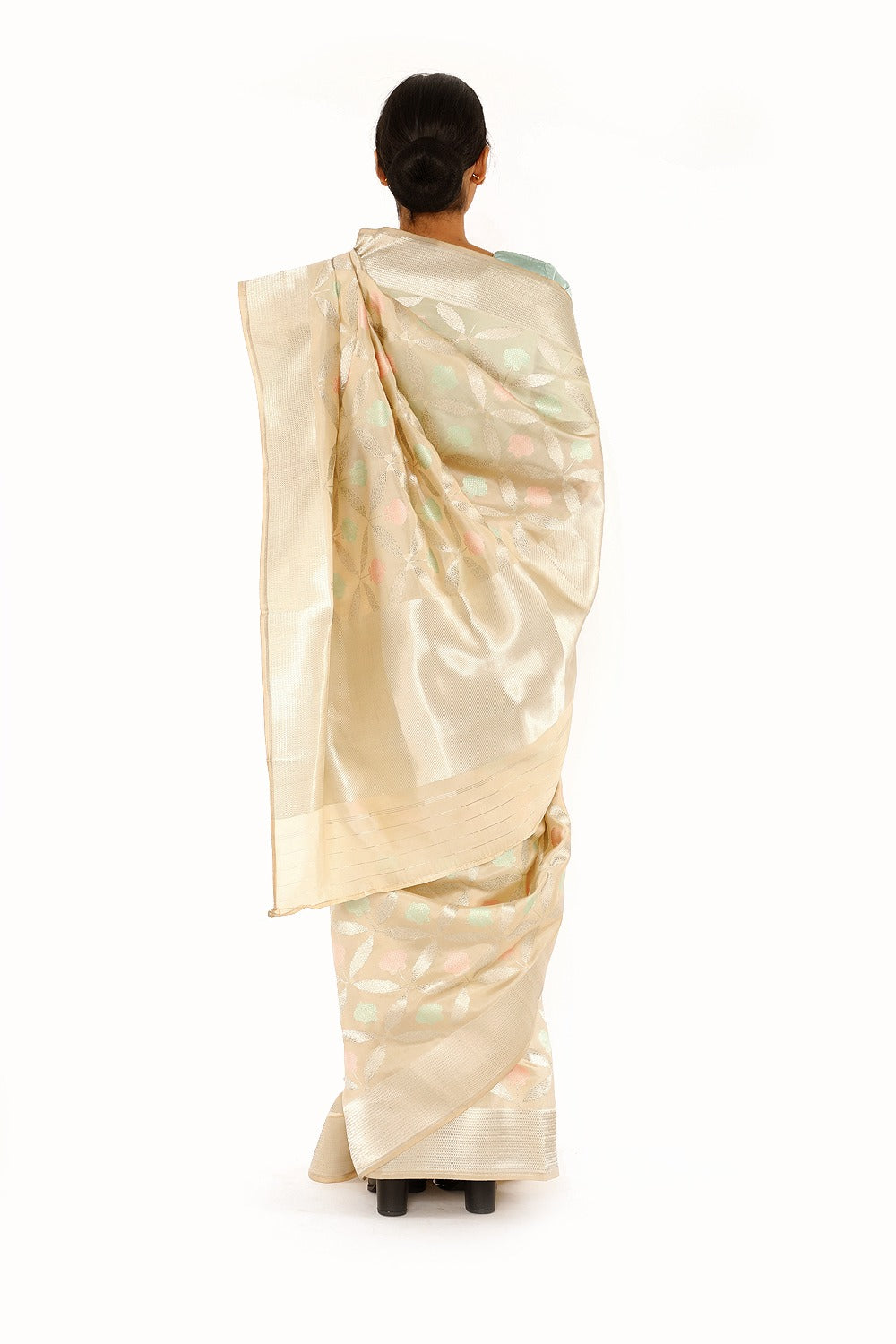 AJILA-IVORY KATAN SILK SAREE