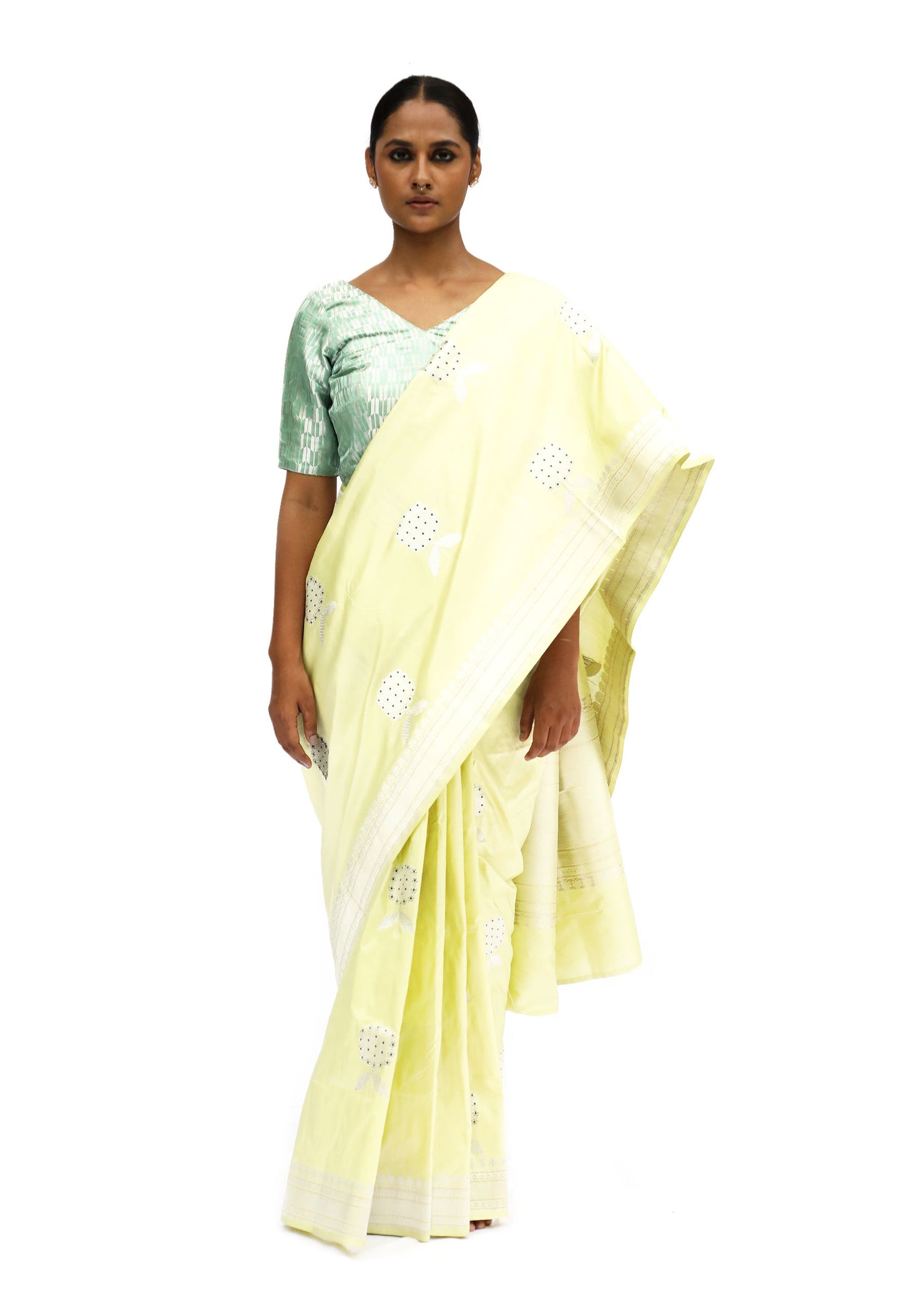 BRUNDA - lemmon yellow katan silk