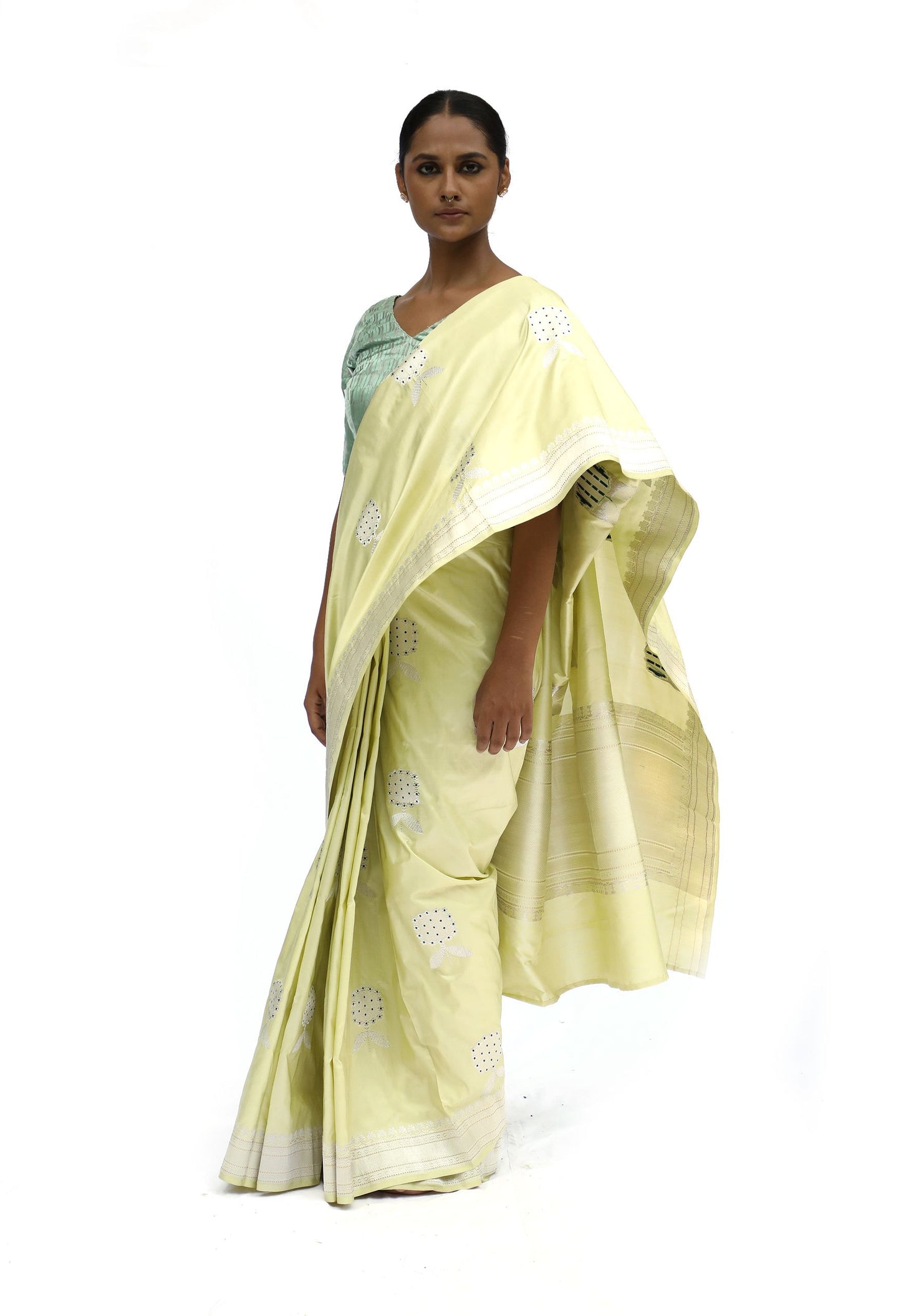 BRUNDA - lemmon yellow katan silk