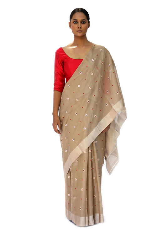 Ella - Beige Saree