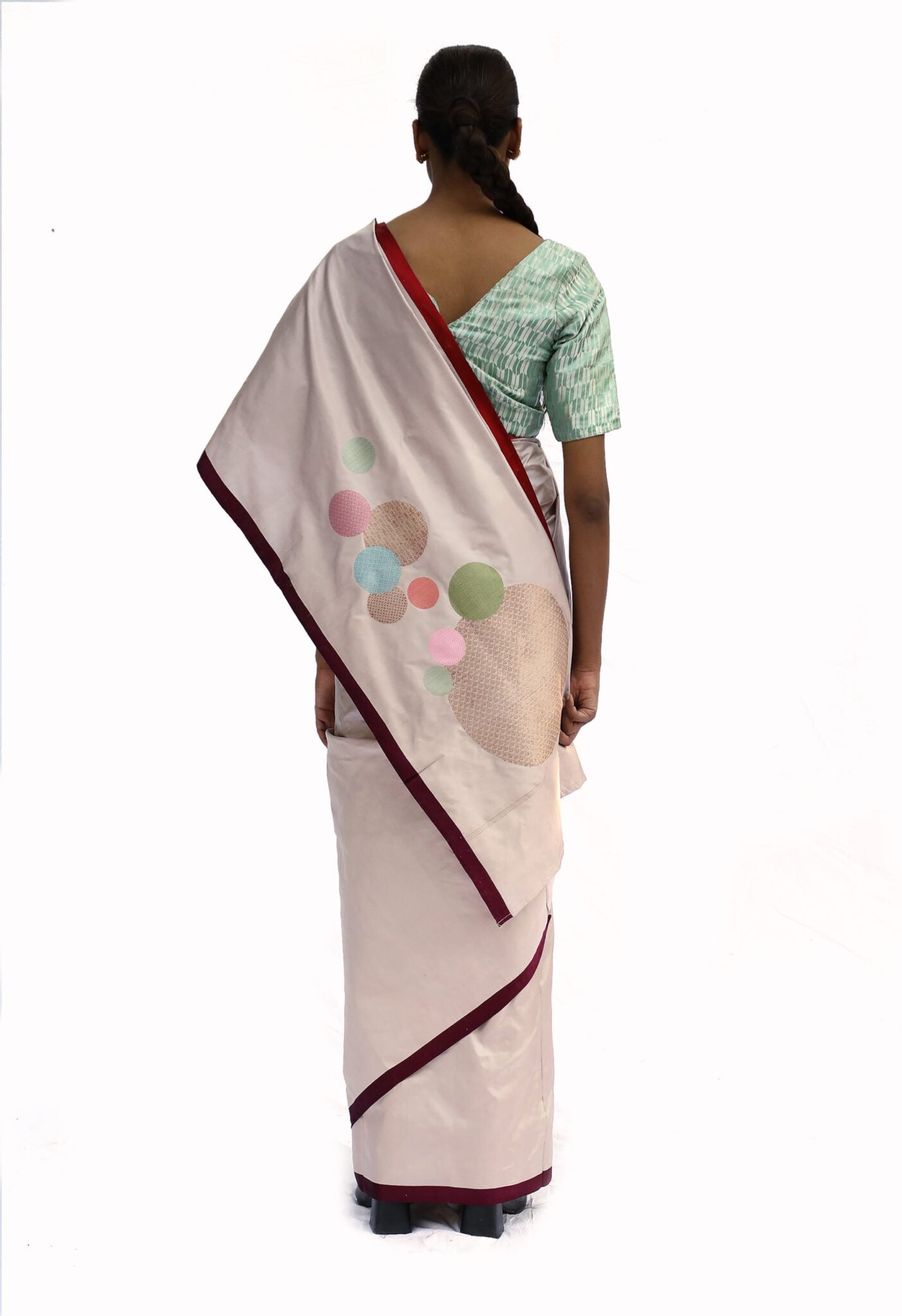 ANANTA - light mauve katan silk saree