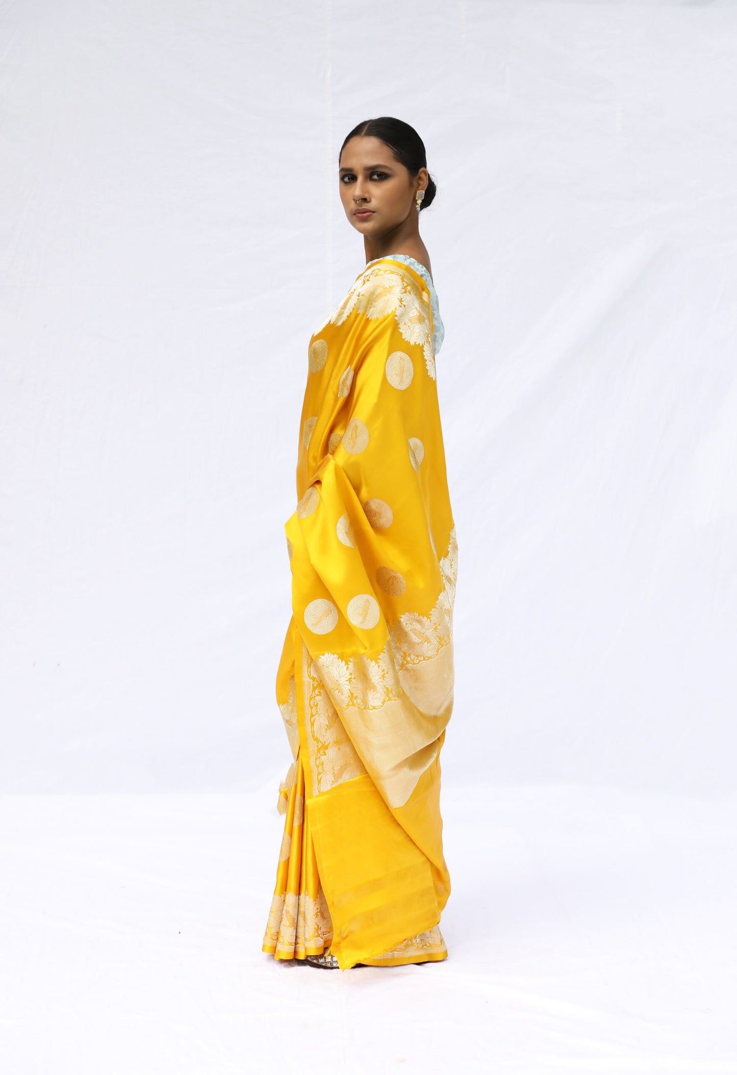 AGILA-MUSTARD SAREE