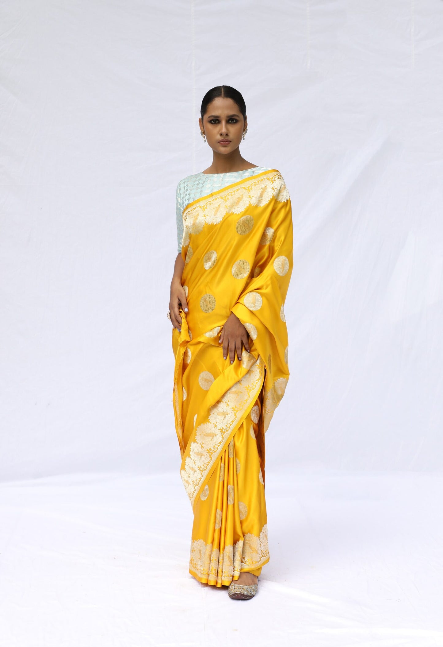 AGILA-MUSTARD SAREE