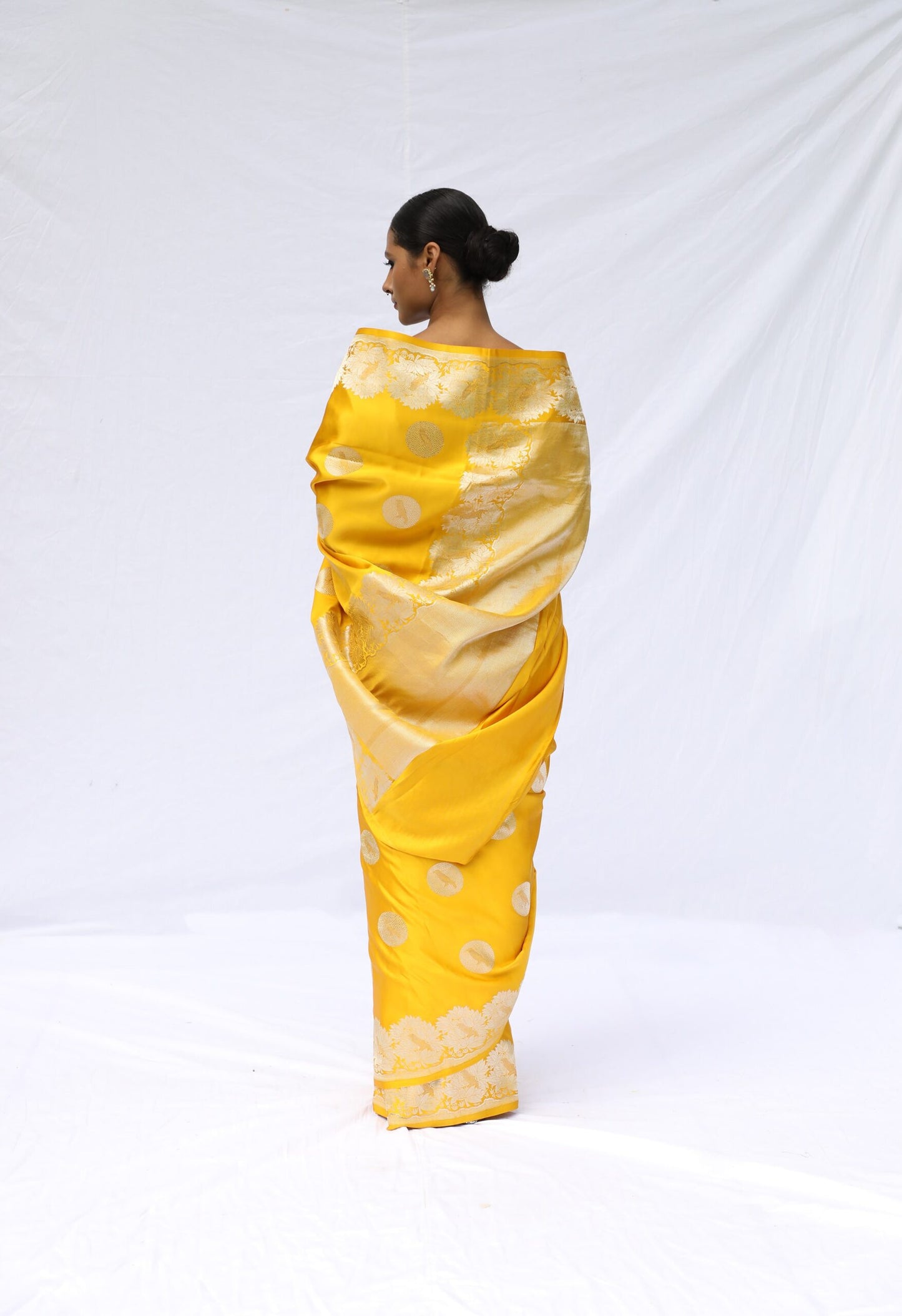 AGILA-MUSTARD SAREE