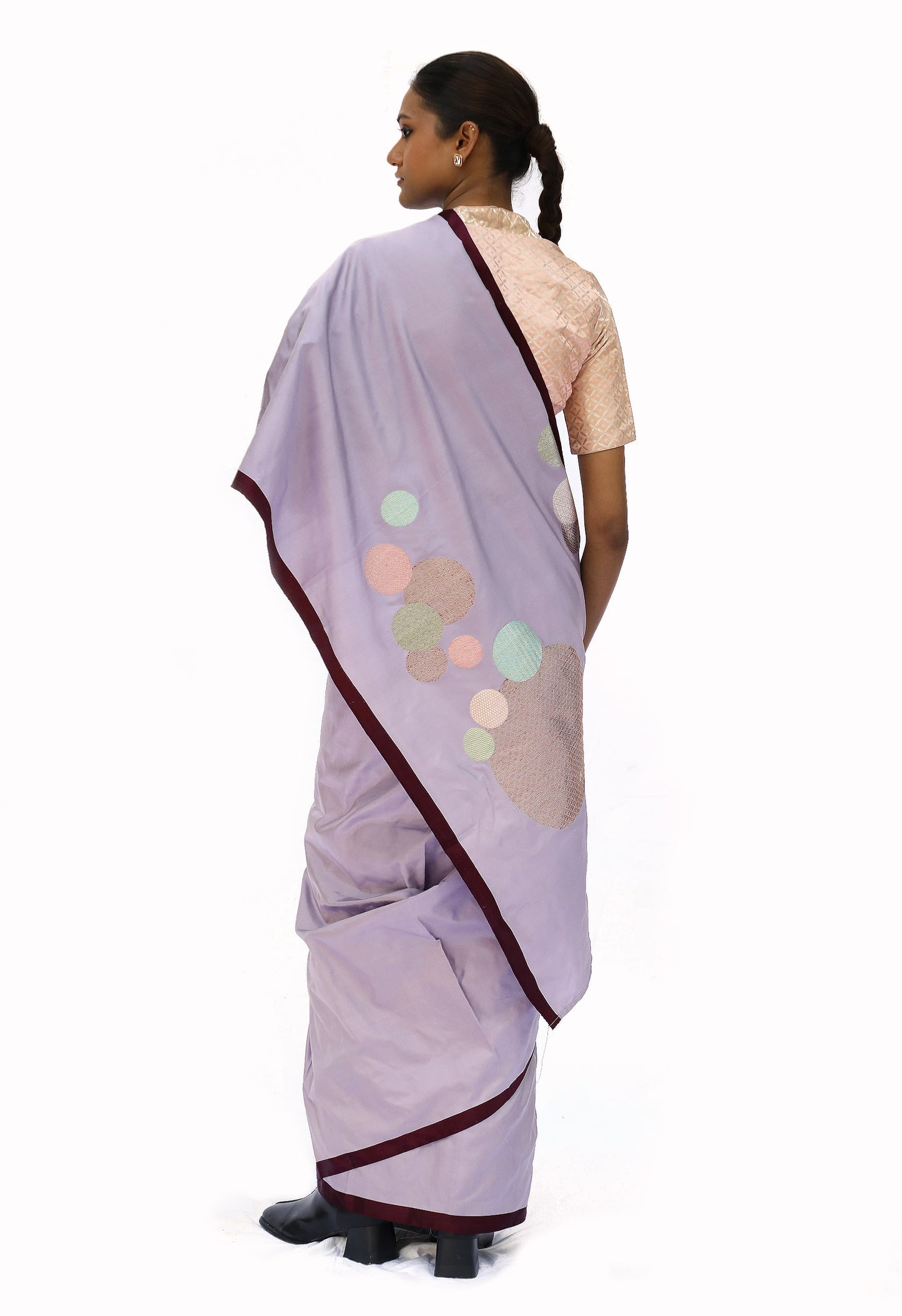 GOLA - mauve saree