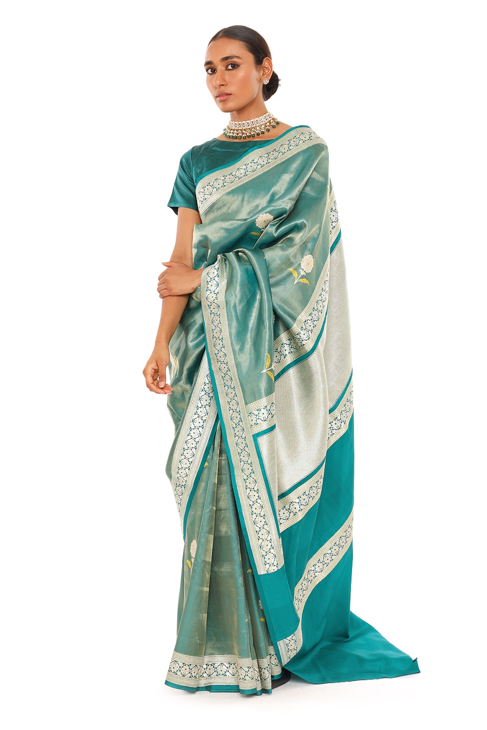 Dhara - Green Saree