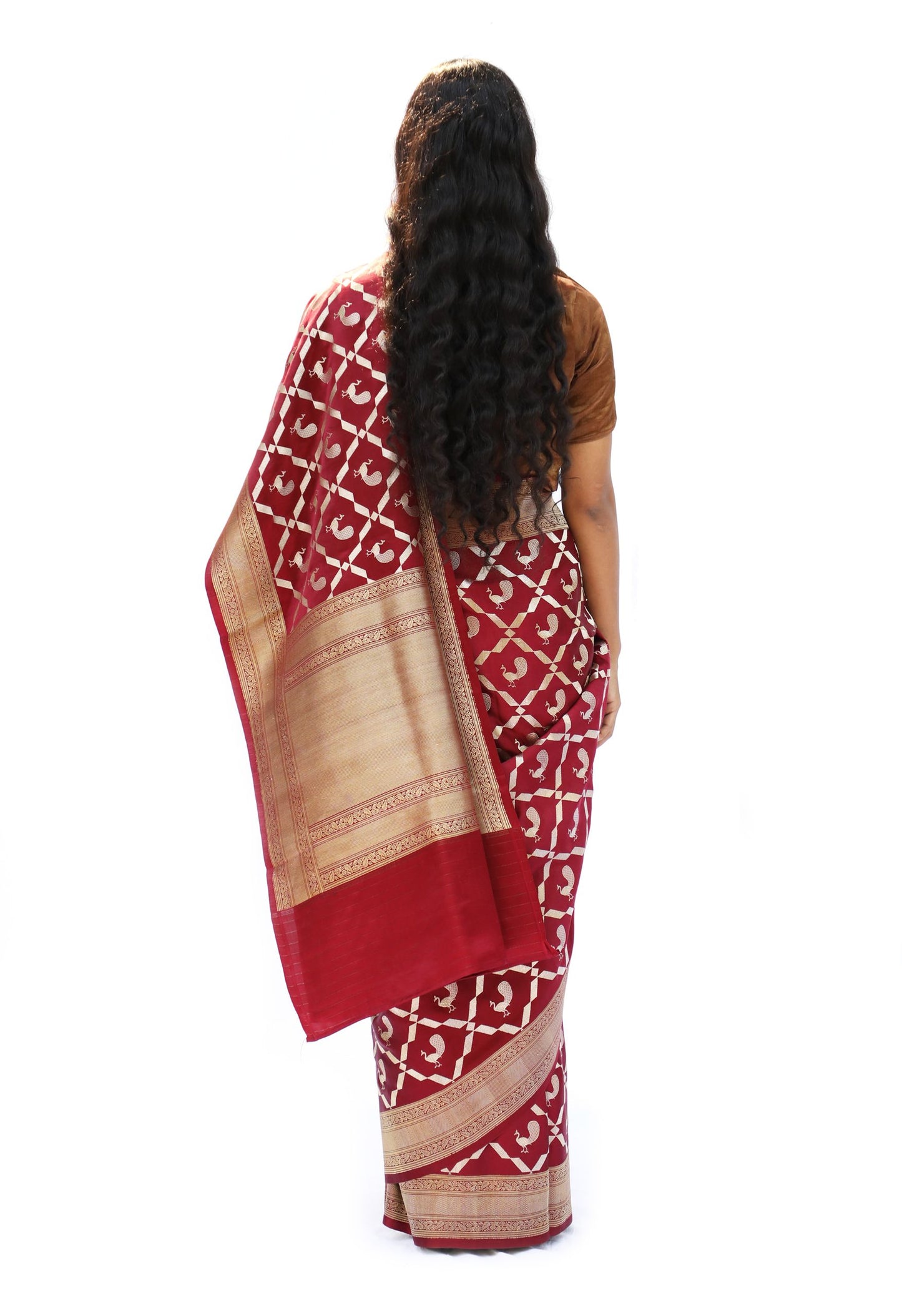 MAYURI – Wine katan silk saree