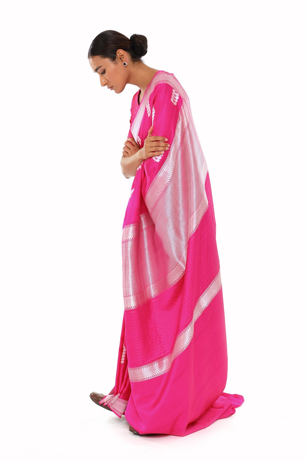 PATABAHAR – rani pink gajji silk saree