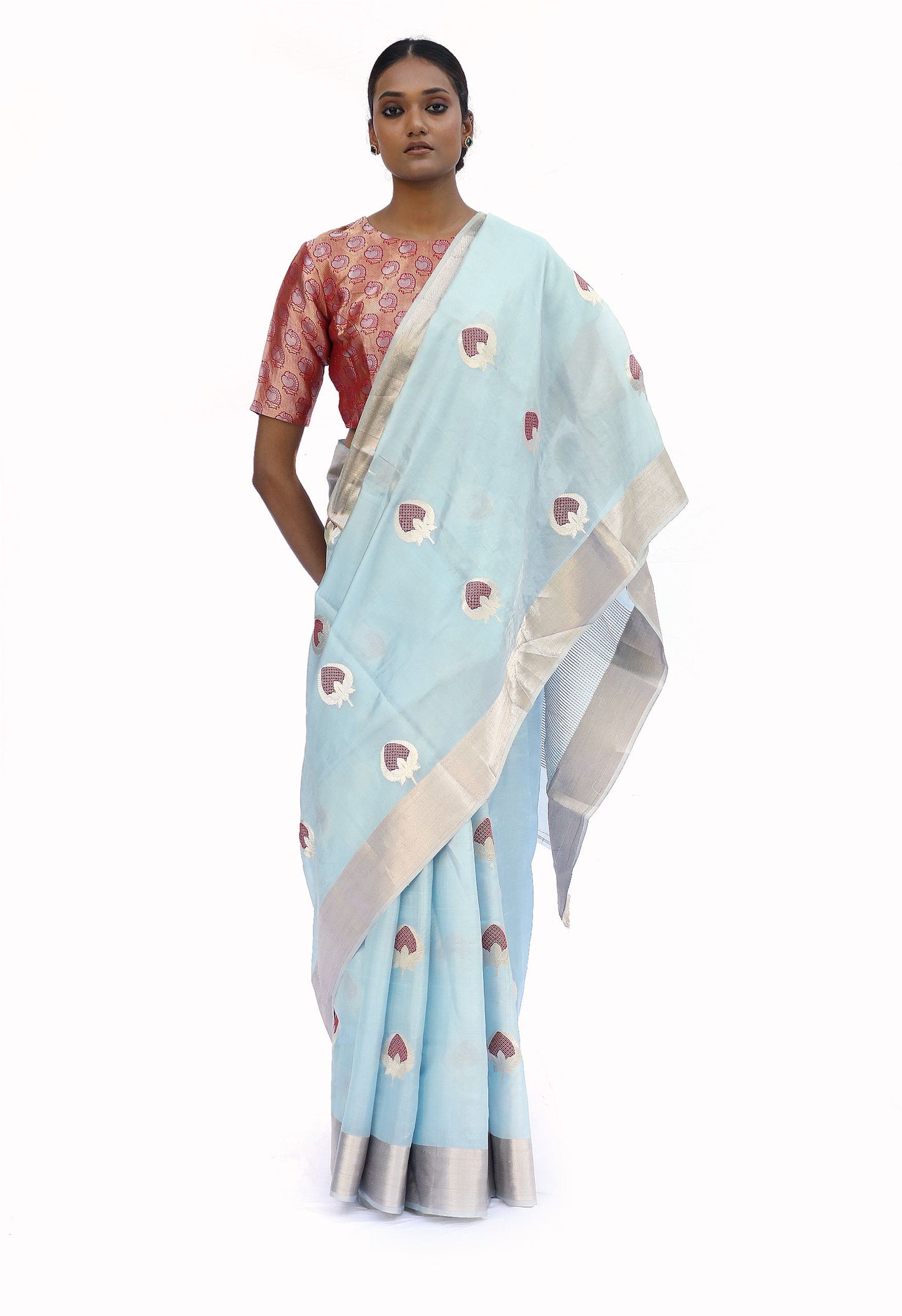 Kumuda - Powder Blue Saree