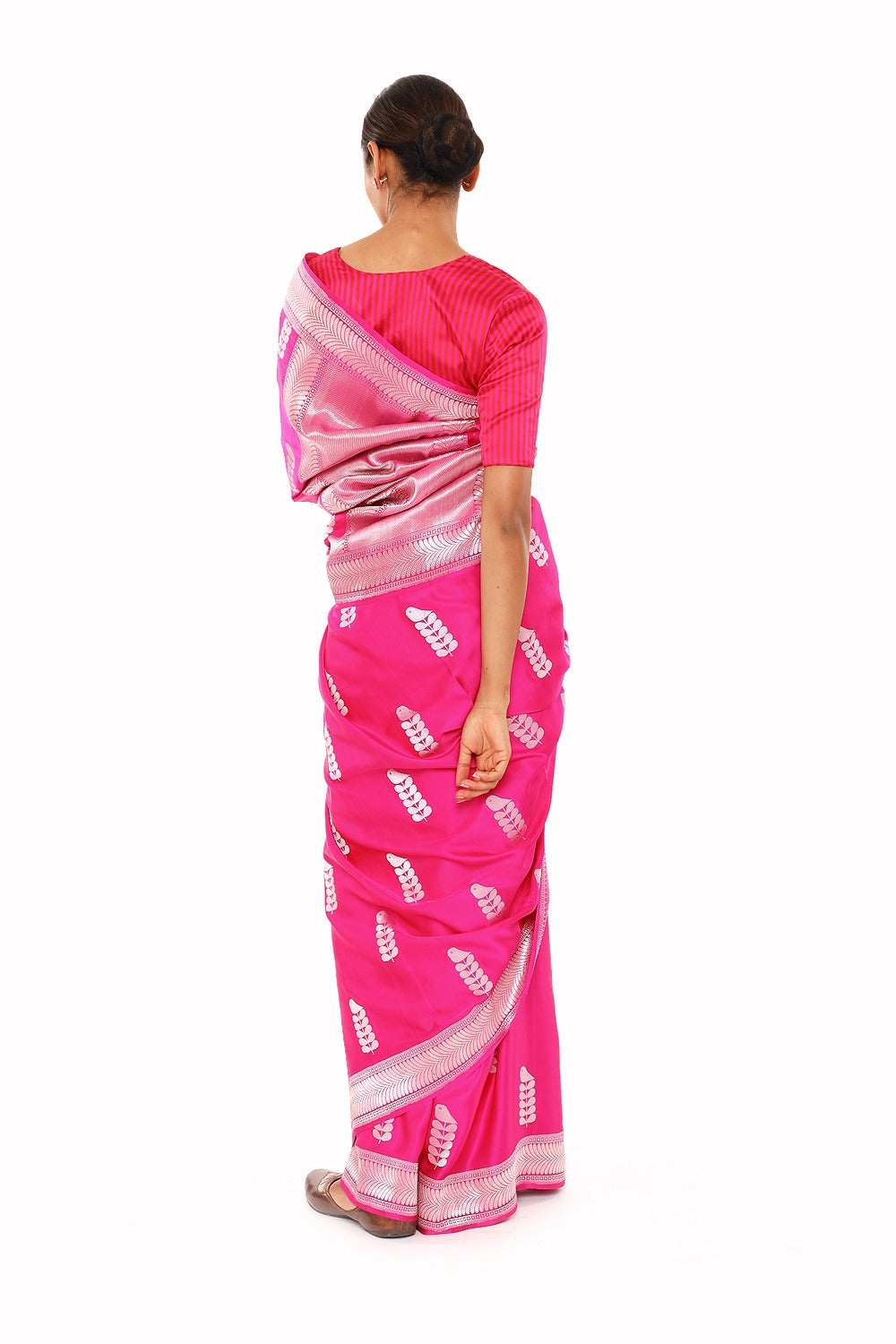 PATABAHAR – rani pink gajji silk saree