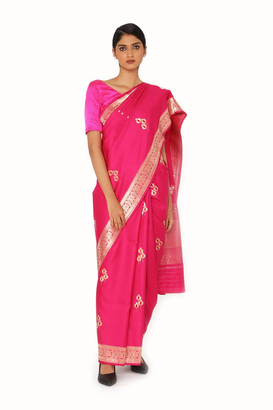 SUMAH – rani pink saree