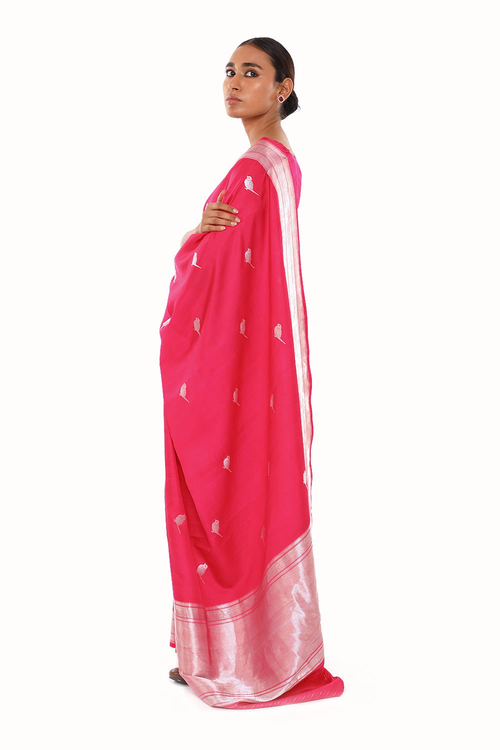 GURAIYA- rani pink saree