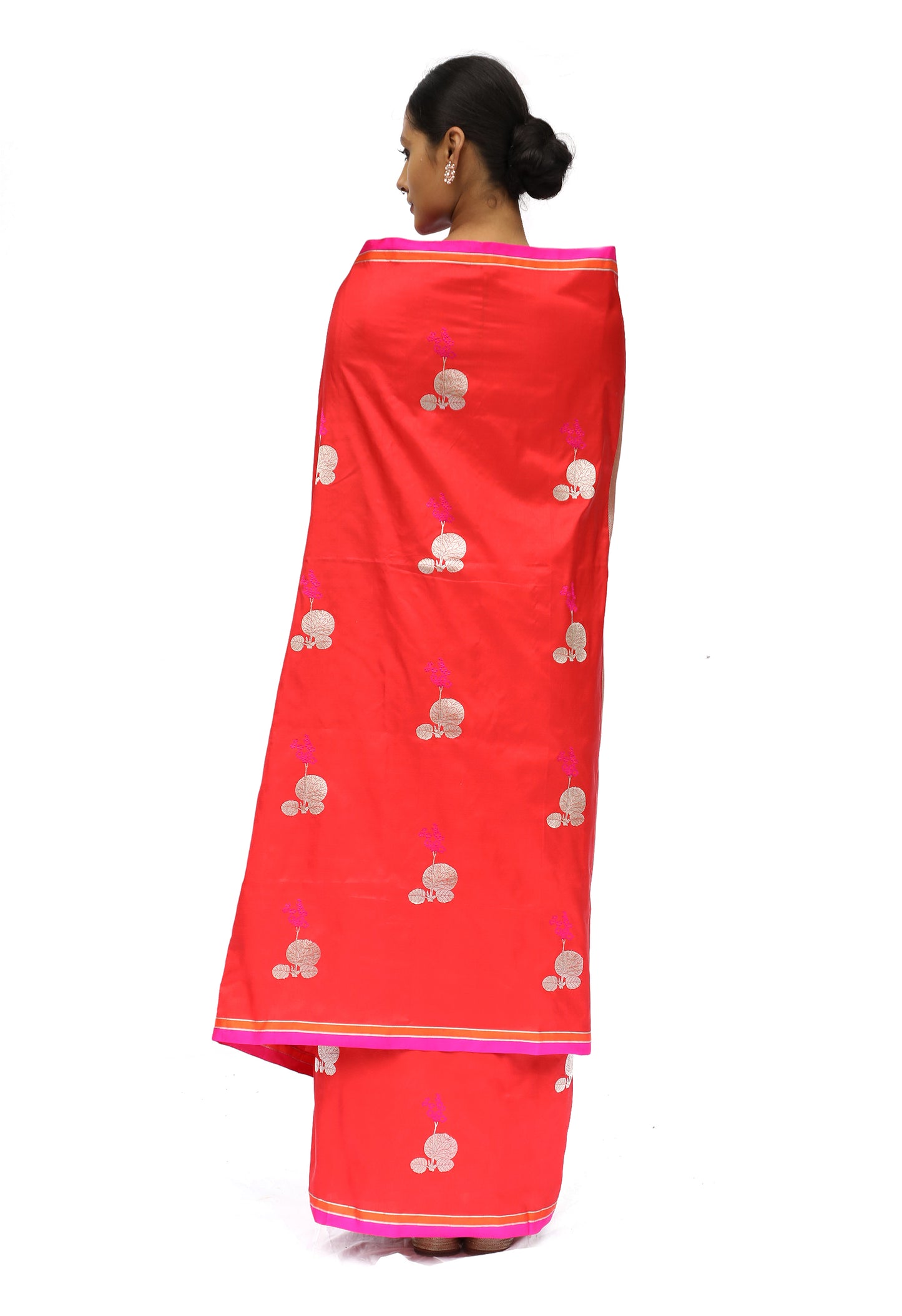 Prakriti - Red Katan Silk Saree