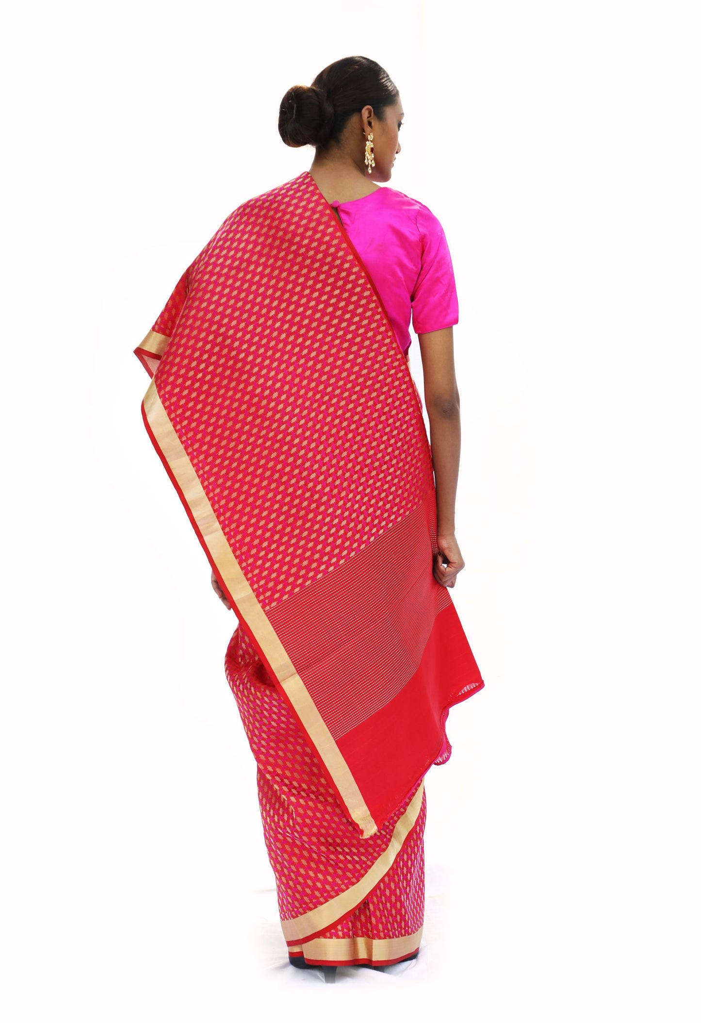 ITTA - red mashru silk saree