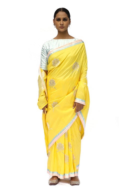 AMOLI – Lemon Yellow Saree