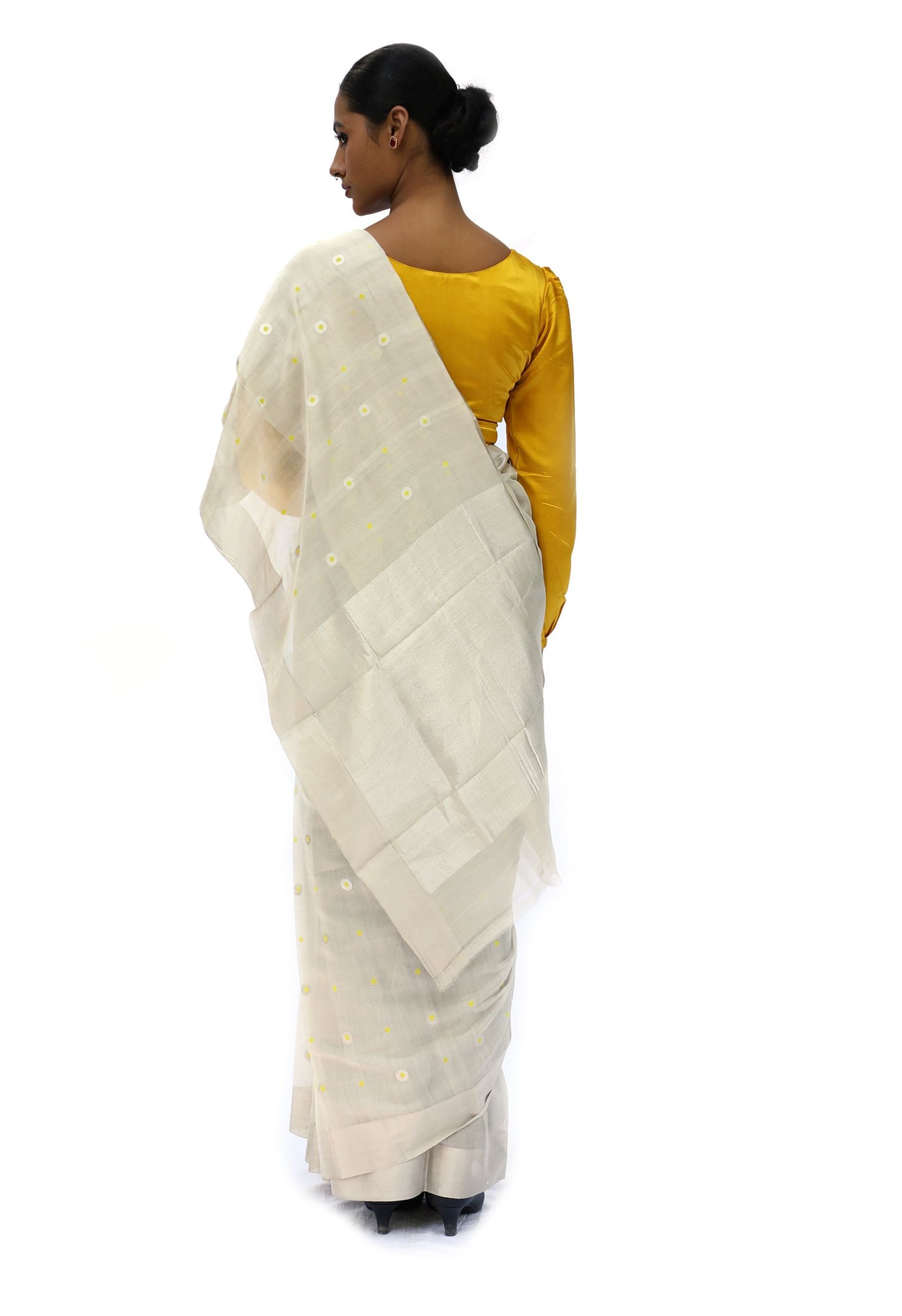 Ella - Ivory White Saree