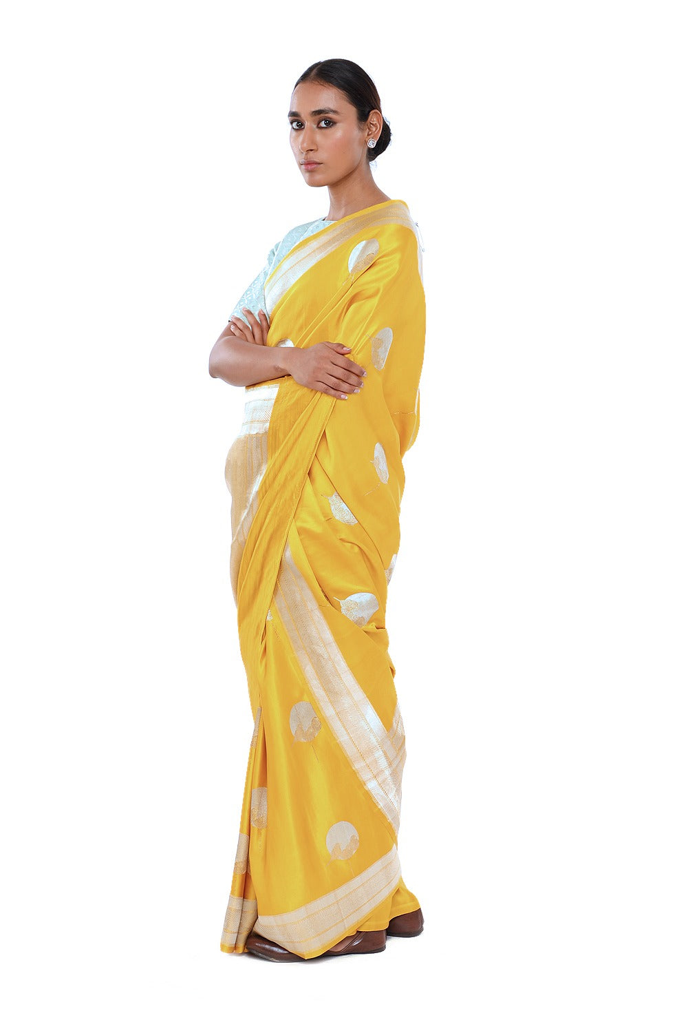 Agila - Mustard Saree