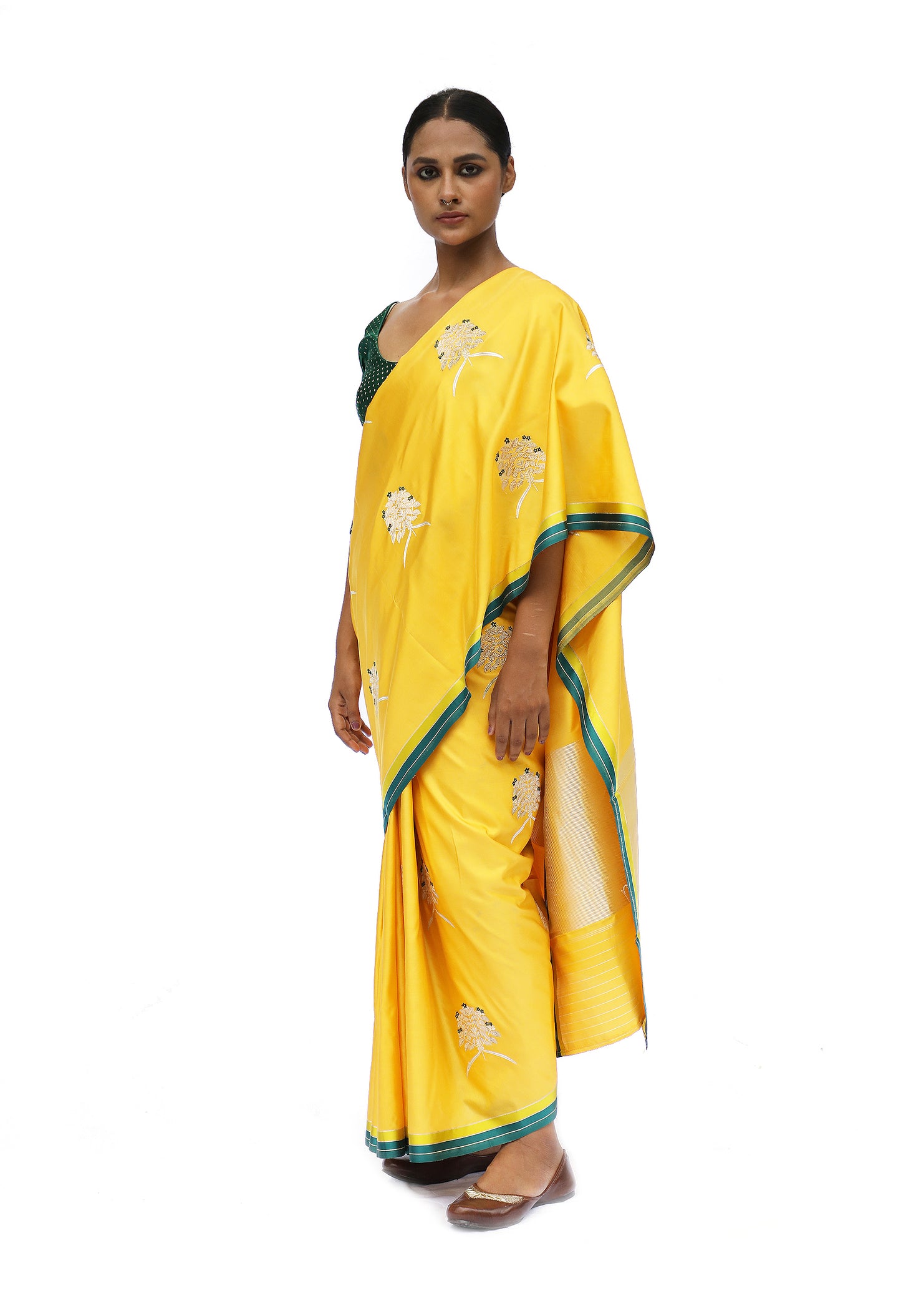 Prakriti - Mustard Katan Silk Saree