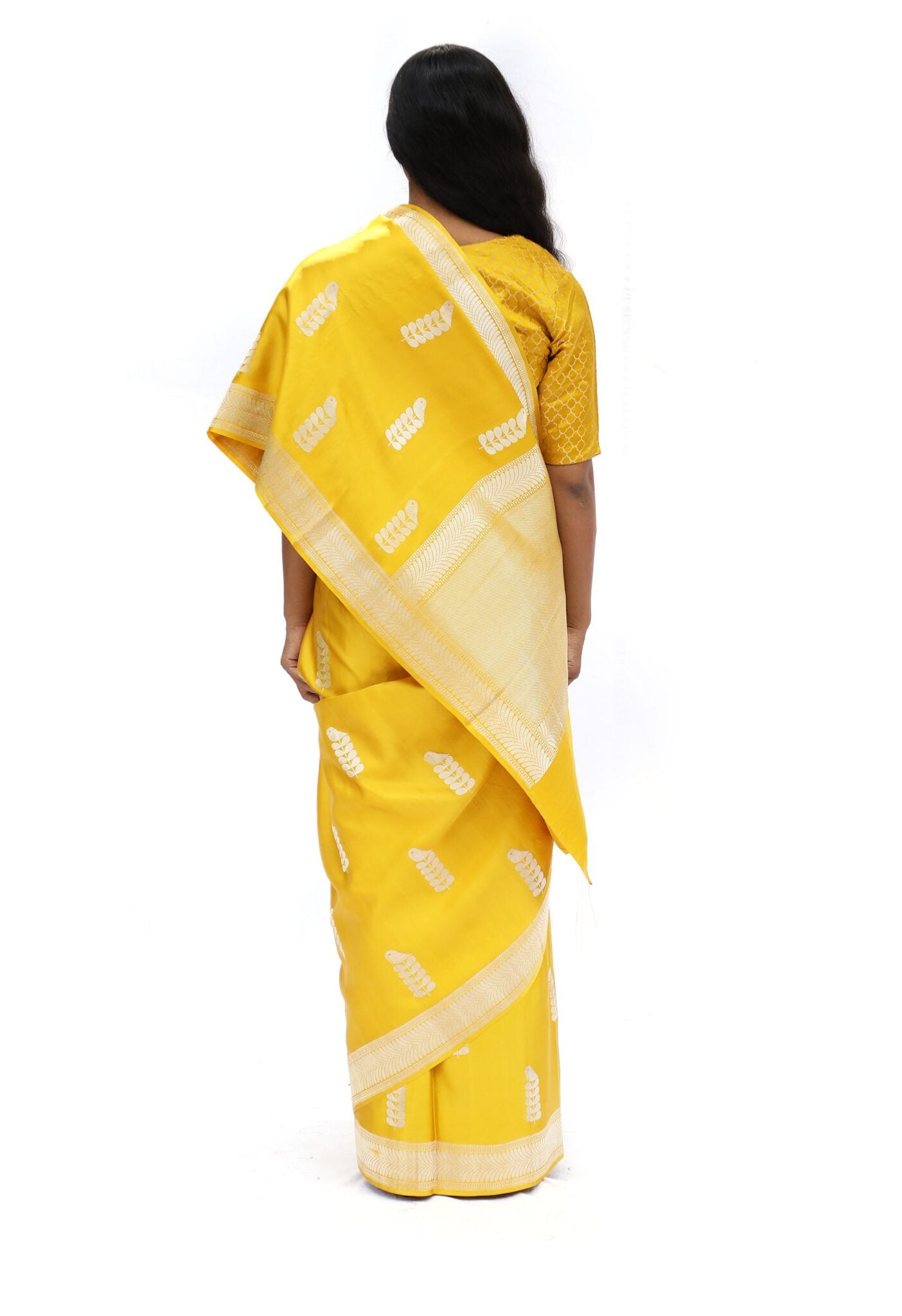 PATABAHAR – yellow gajji silk saree