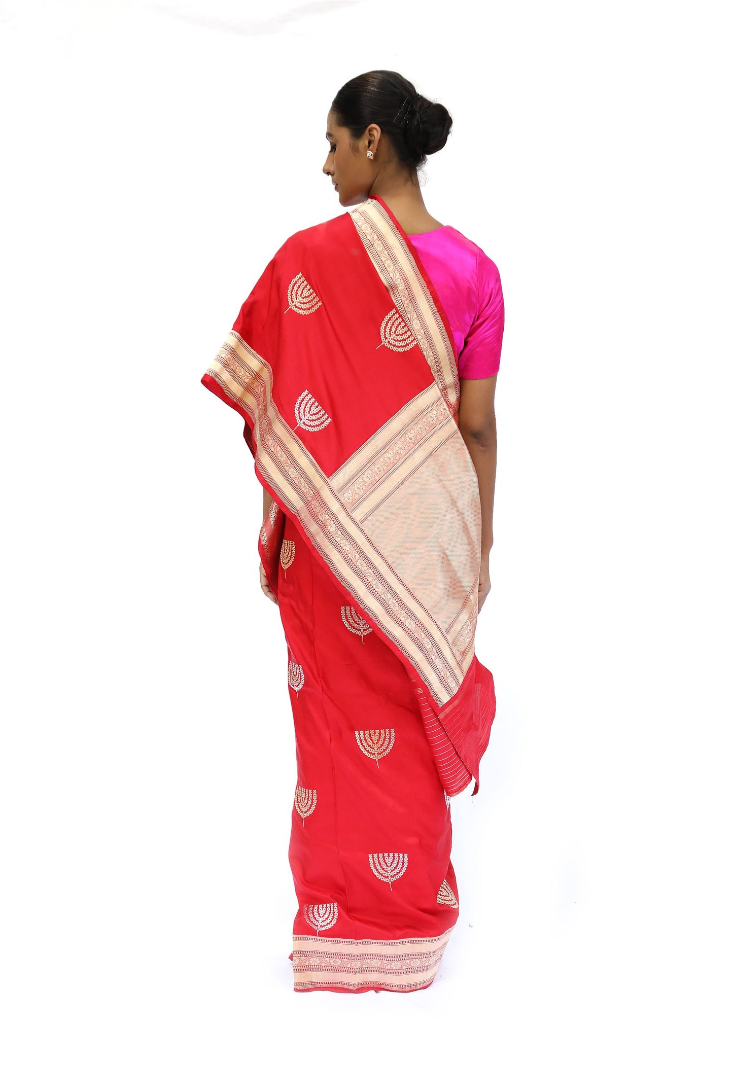 SUMAH - sindoori red katan silk saree