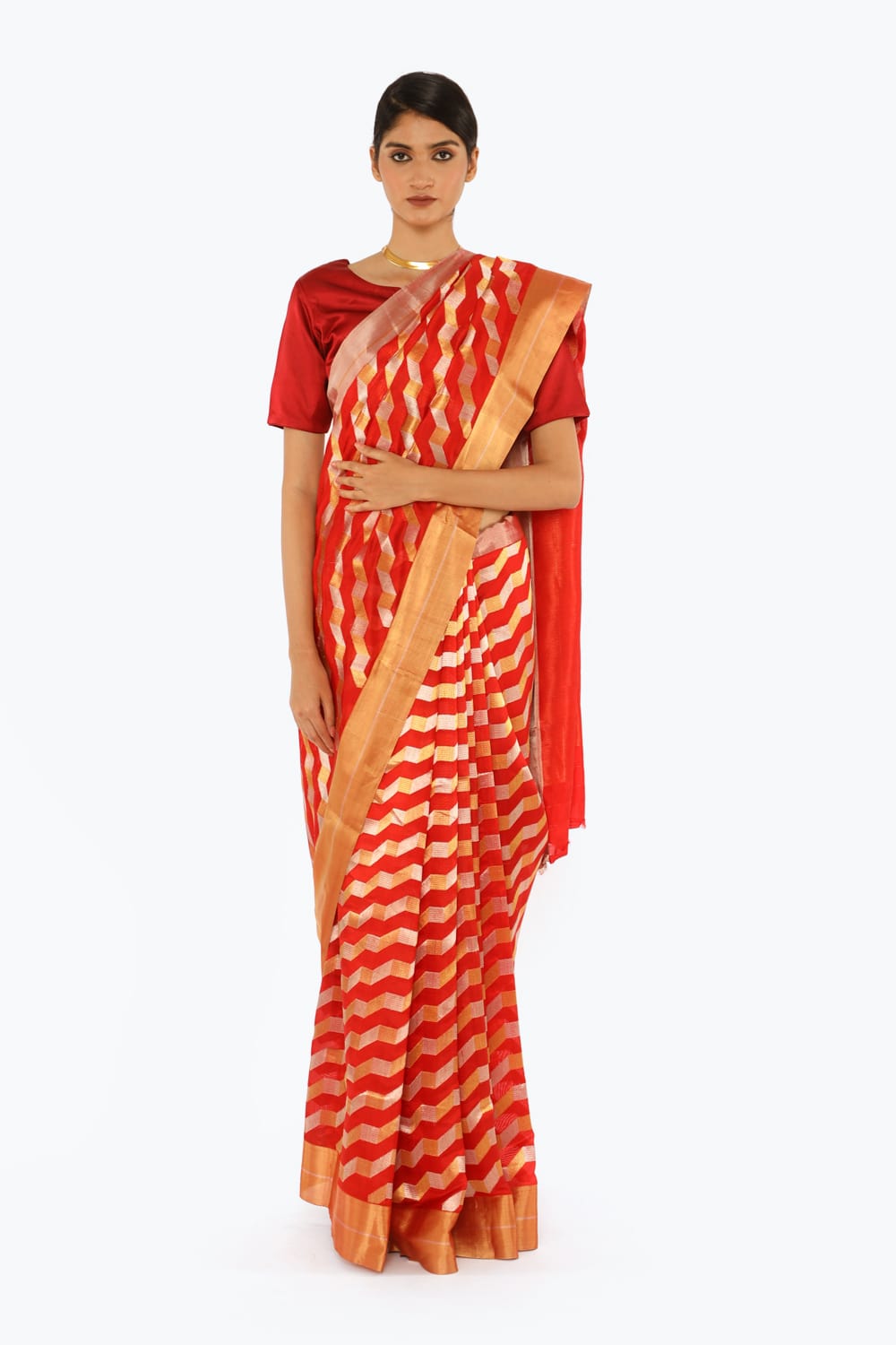 Itta - Vermillion Red Saree