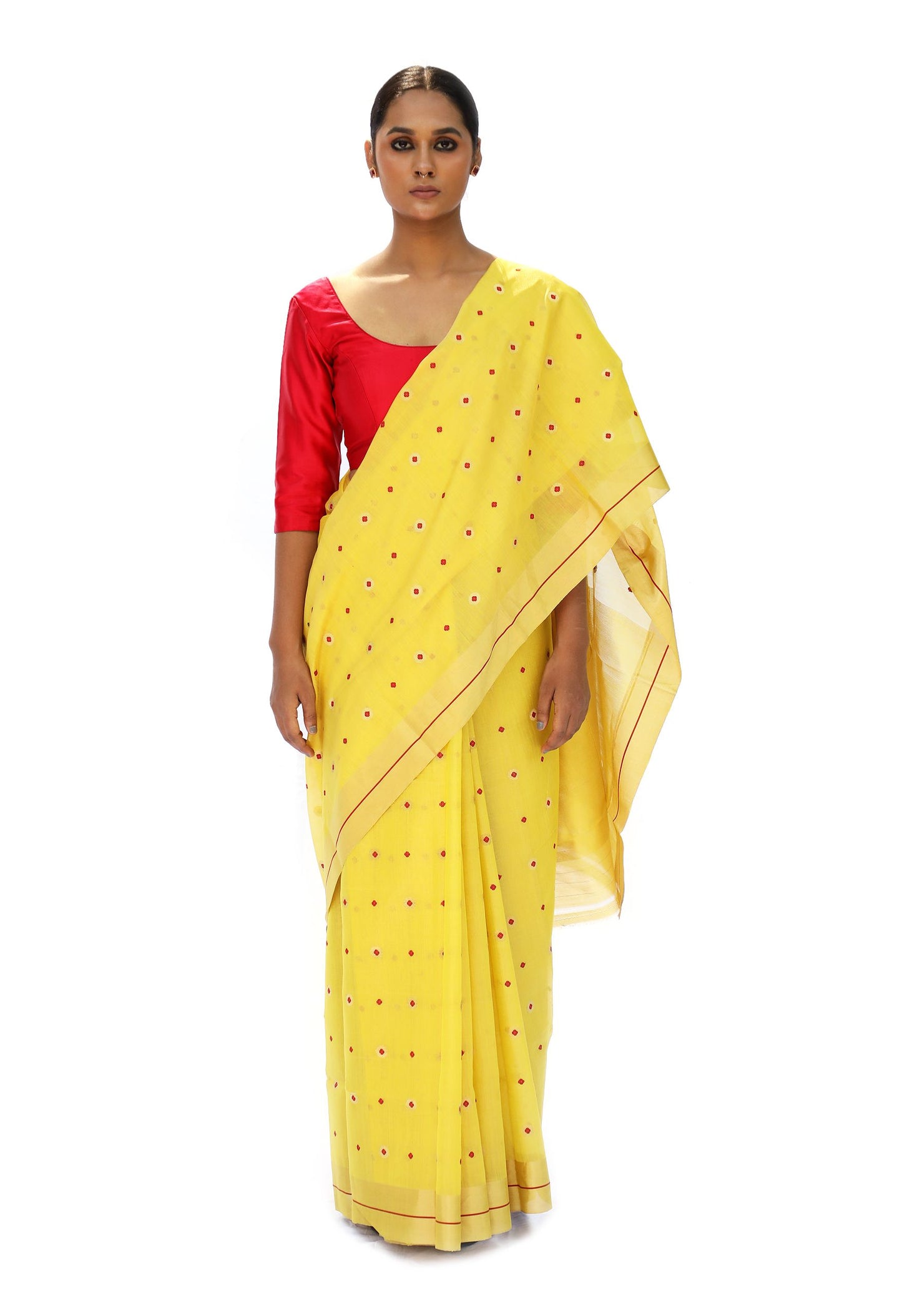 Ella - Marigold Yellow Saree