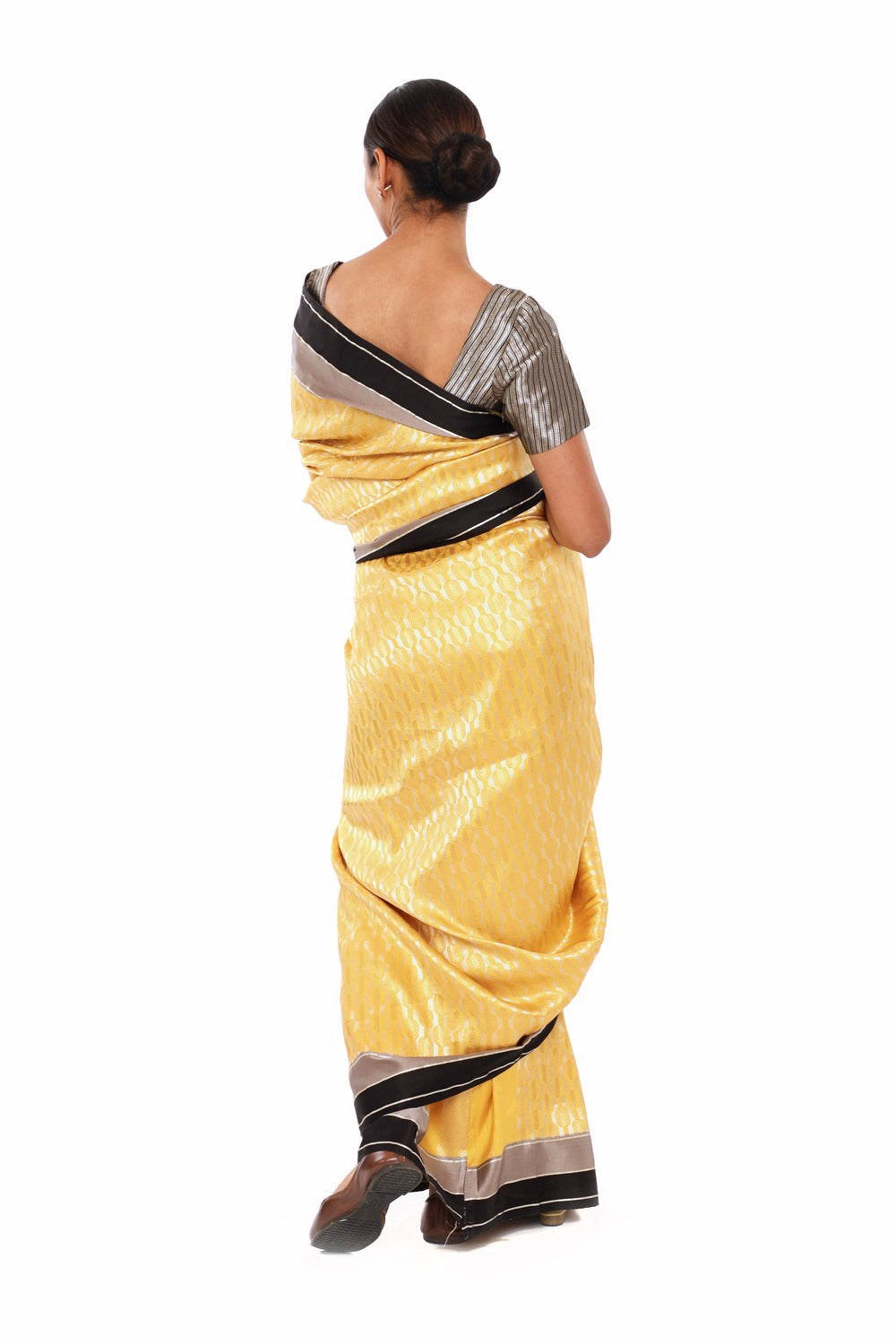 ITTA - lemon yellow saree