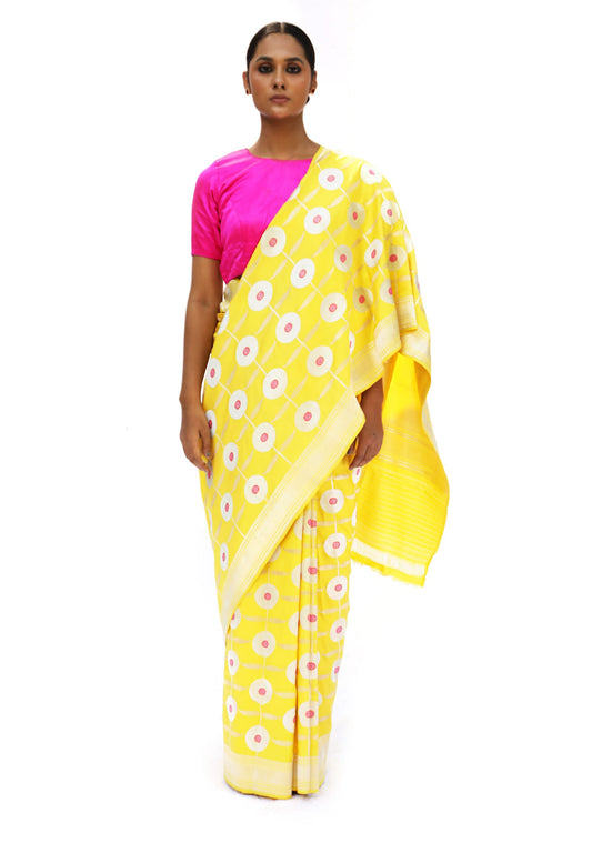 ARUNA -  Mustard saree