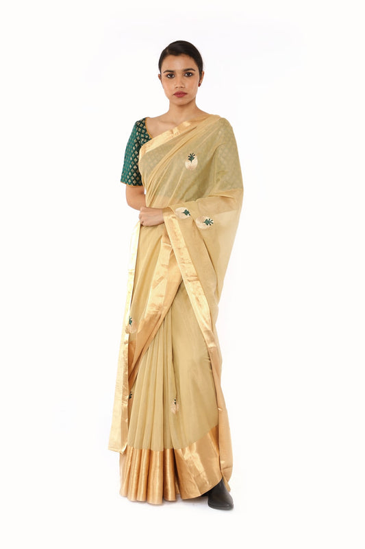 Ella - Beige Saree