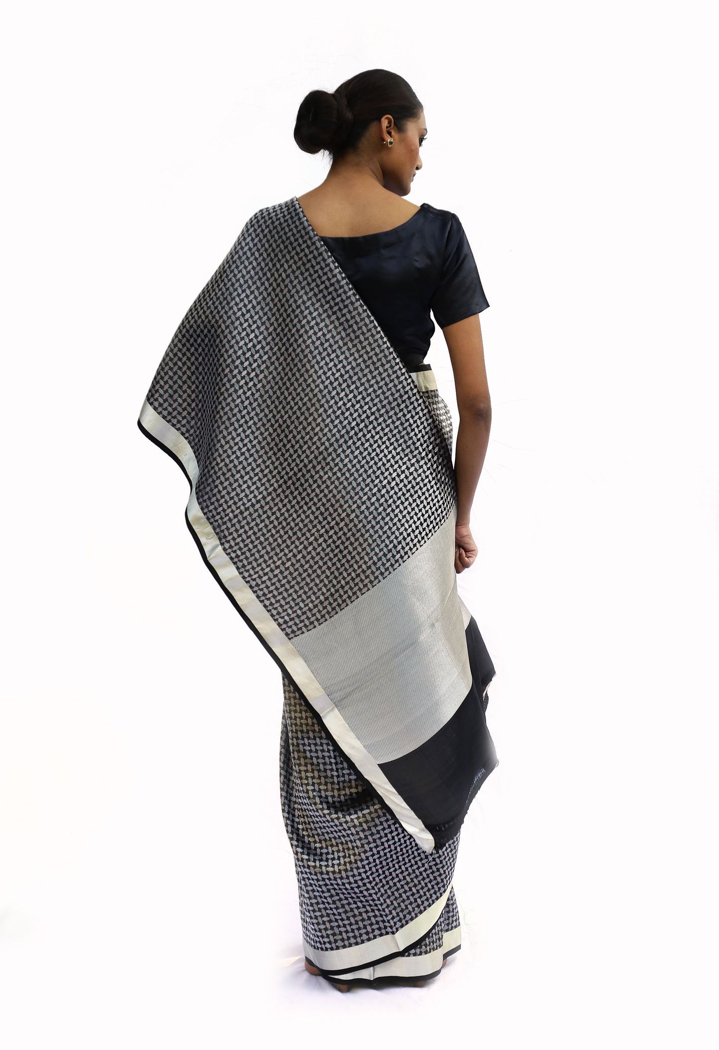 VARNIKA - black mashru silk saree