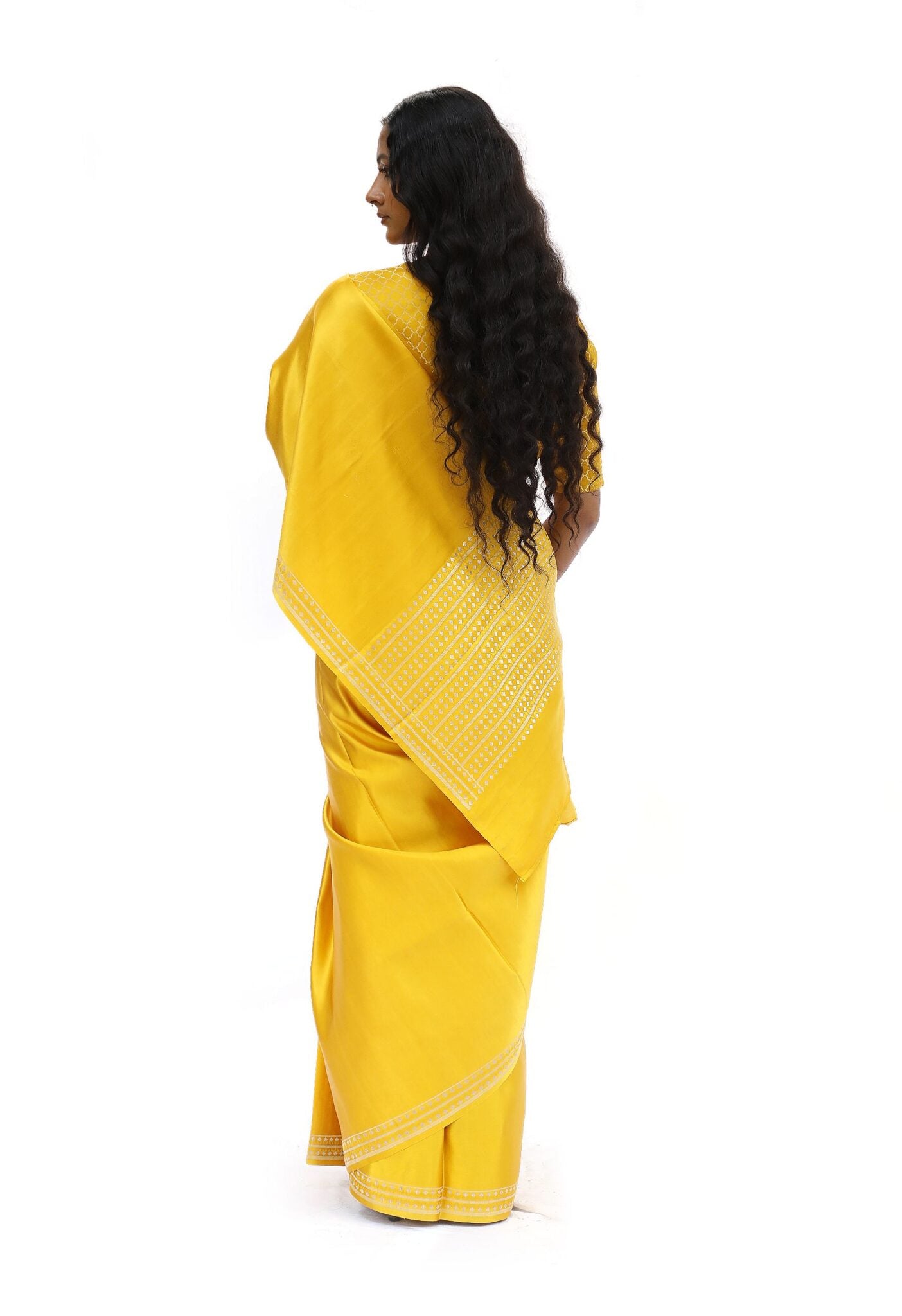 SUNEHRI – yellow gajji silk saree