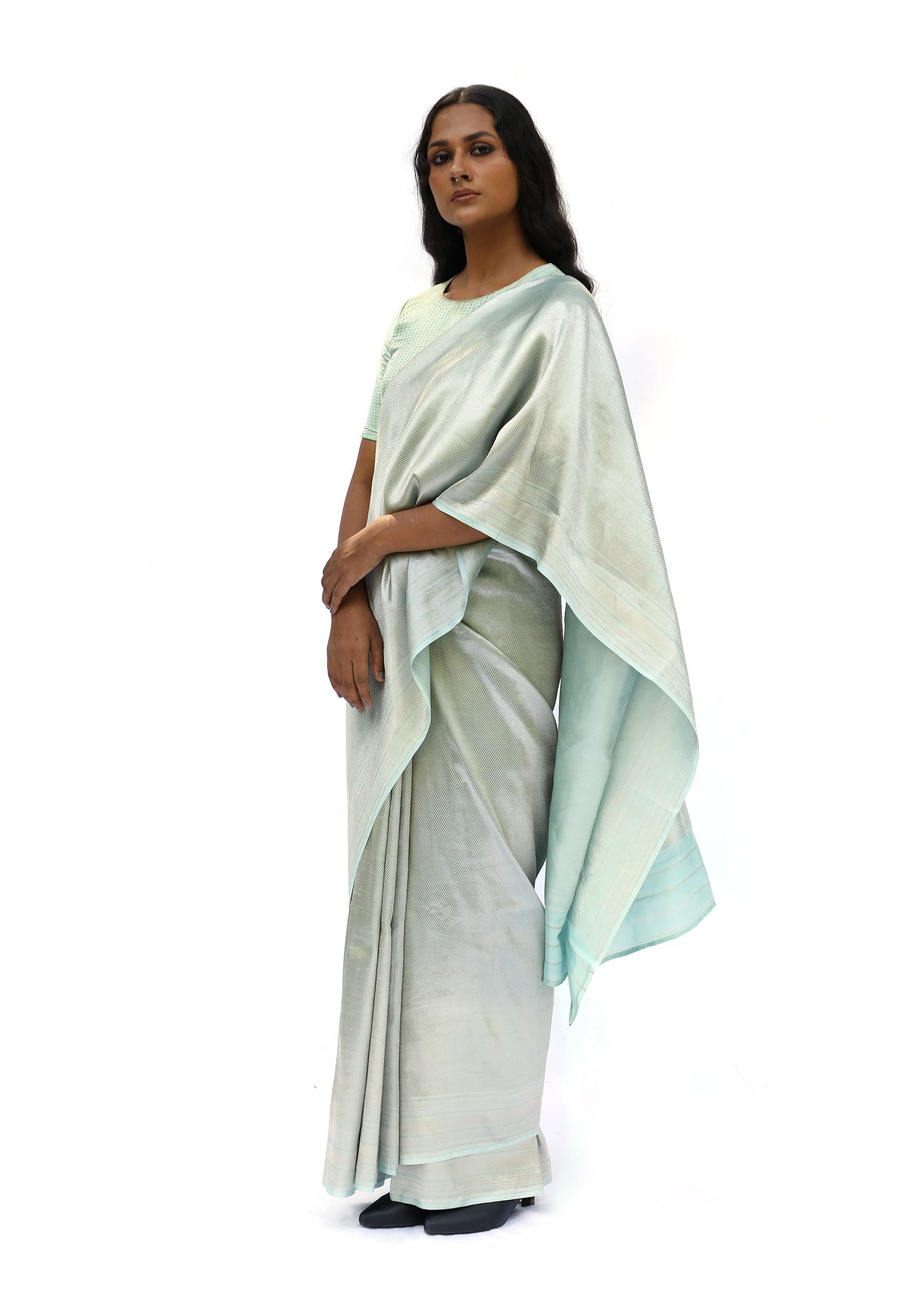 DHARA- pista mashru silk saree