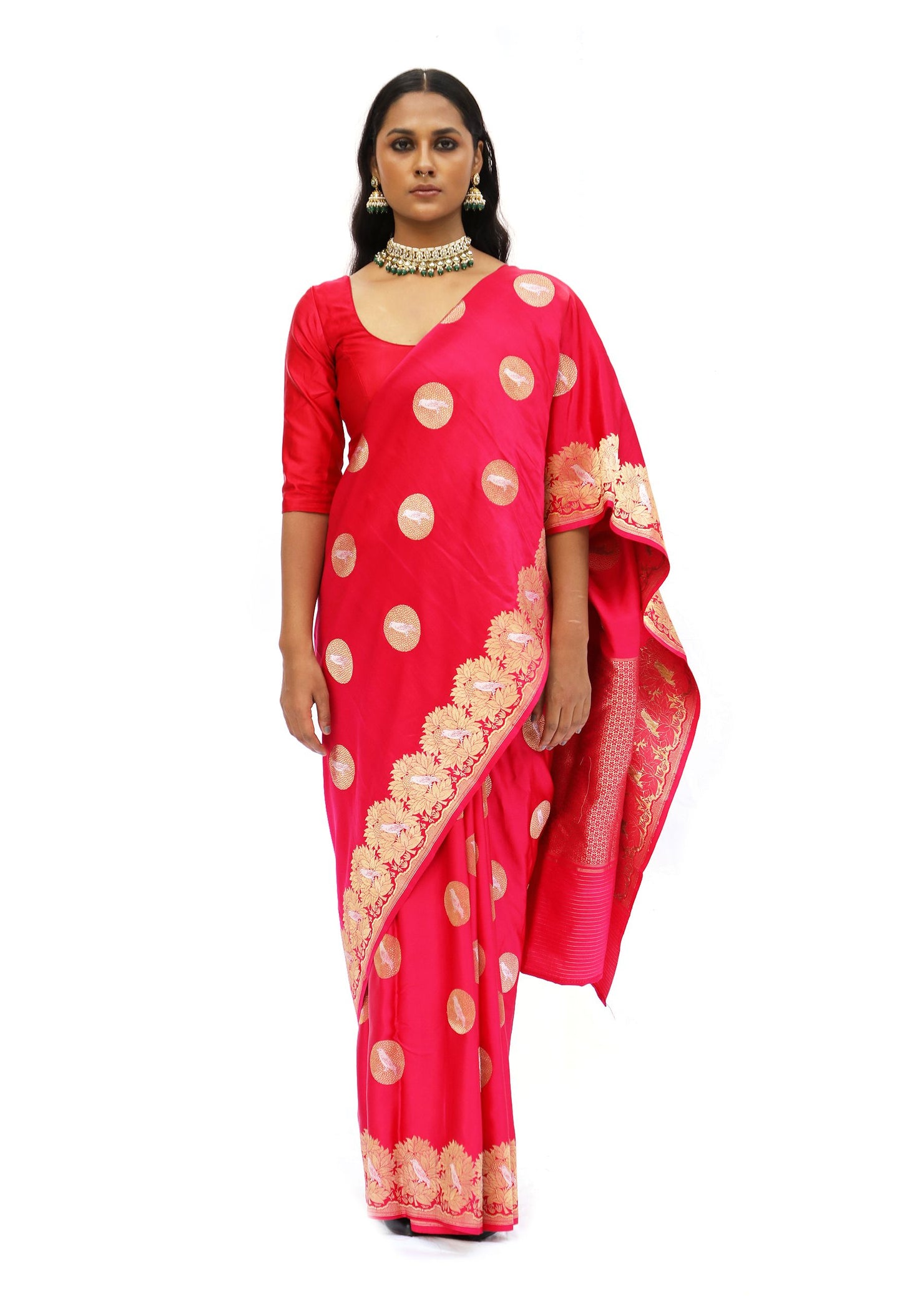 MM - RED MASHRU SILK