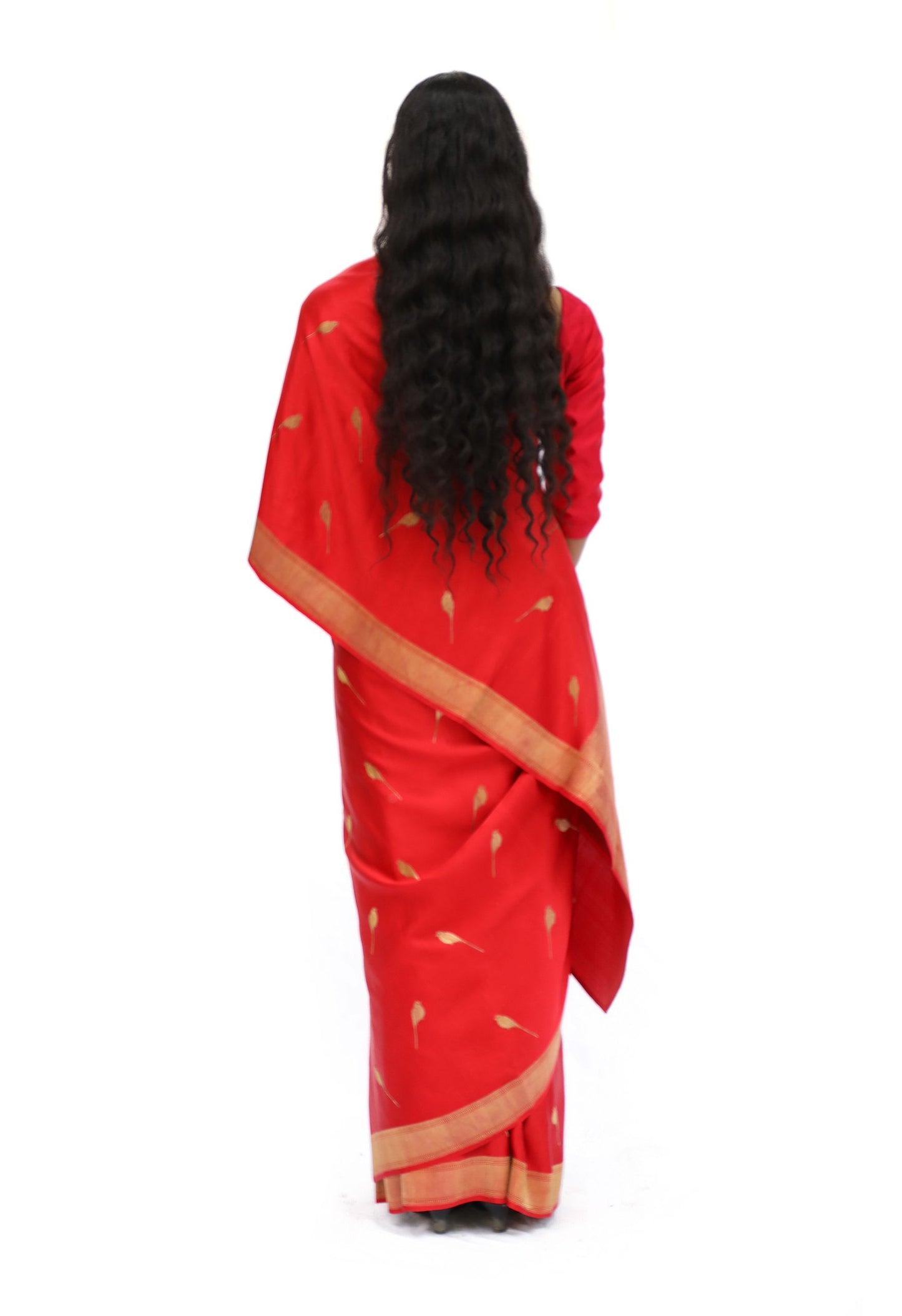 MM - RED MASHRU SILK