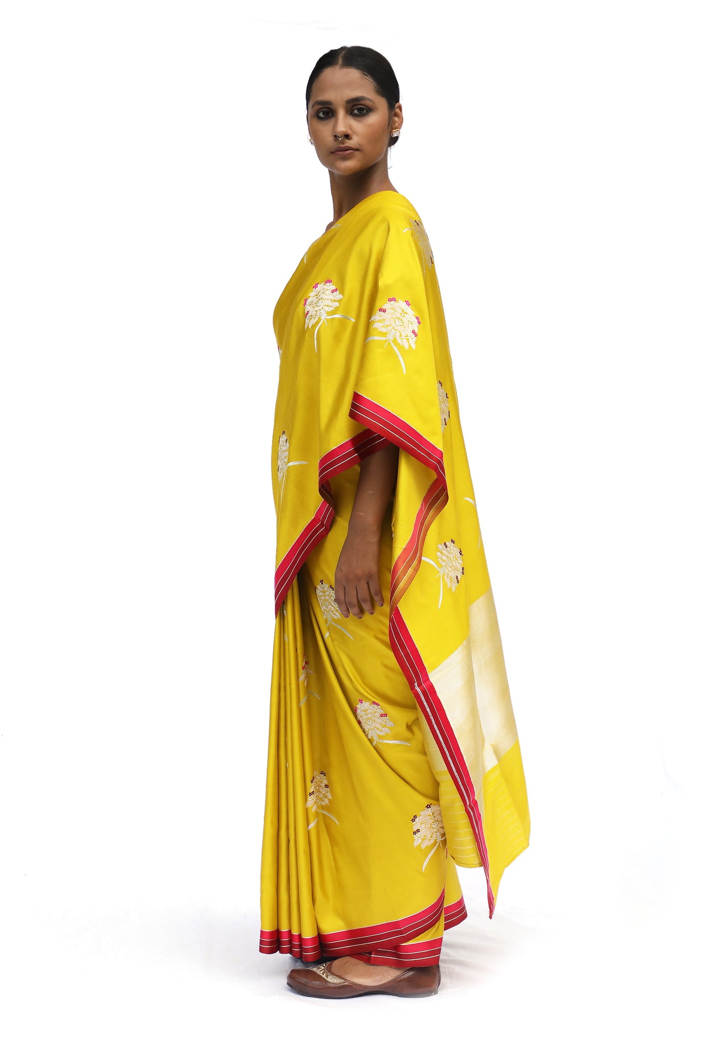 Prakriti - Mustard Katan Silk Saree